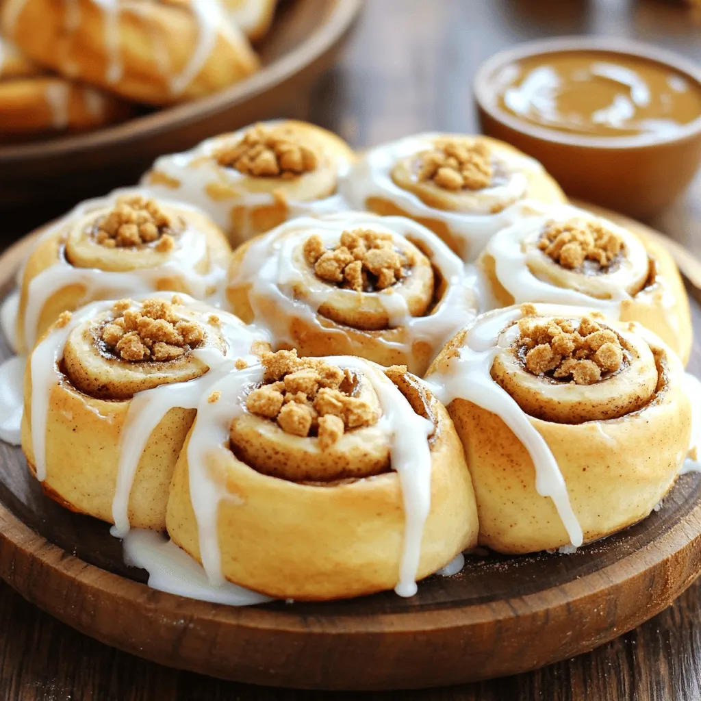 - 2 cups all-purpose flour - 1/2 cup warm milk (around 110°F/43°C) - 1/4 cup granulated sugar - 2 1/4 teaspoons active dry yeast (1 packet) - 1/4 cup unsalted butter, melted and slightly cooled - 1 large egg - 1/2 teaspoon salt - 1/2 cup Biscoff cookie butter - 1/4 cup brown sugar, packed - 1 tablespoon ground cinnamon - 1/4 cup chopped walnuts or pecans (optional) - 1/2 cup powdered sugar (for icing) - 2 tablespoons milk (for icing) These ingredients come together to create a sweet treat. Each one adds a specific flavor and texture. The all-purpose flour forms the base, giving the rolls their structure. Warm milk helps activate the yeast, making the rolls rise. Granulated sugar adds sweetness, while brown sugar enhances the caramel flavor. Biscoff cookie butter gives the rolls their signature taste, creating a rich and yummy filling. Using fresh ingredients can change the outcome of your rolls. For example, using warm milk helps with yeast activation. If your milk is too hot, it can kill the yeast. If it’s too cold, the yeast won’t activate. Always check the temperature for the best results. Chopped nuts can add a nice crunch to your rolls. However, feel free to skip the nuts if you prefer a smoother texture. The icing is the cherry on top. It adds sweetness and makes the rolls look pretty. For the icing, you can adjust the thickness by adding more or less milk. This flexibility allows you to personalize your rolls to your taste. For the complete process, check out the Full Recipe. Enjoy baking these delightful Biscoff Cookie Butter Cinnamon Rolls! Activating the yeast Start by warming the milk. It should be just warm, not hot. Pour it into a small bowl. Add the granulated sugar and sprinkle the yeast on top. Let it sit for about 5 to 10 minutes. The mixture will get frothy. This means the yeast is ready to work. Mixing the dough In a large bowl, mix the all-purpose flour and salt. Make a well in the center. Pour in the melted butter, egg, and the frothy yeast mixture. Use your hands or a wooden spoon to mix everything. You want a soft dough that comes together well. Kneading process Lightly flour a clean surface. Place the dough on it and knead for about 5 to 7 minutes. Press down and fold the dough. This builds gluten, making the dough strong. If it feels sticky, add a bit more flour. Aim for a smooth and elastic texture. Rolling out the dough Once your dough rises, punch it down gently. Move it back to a floured surface. Roll it out into a large rectangle, about 1/4 inch thick. Keep the edges even. This shape helps with even filling. Spreading Biscoff cookie butter Now, grab your Biscoff cookie butter. Spread it evenly on the rolled dough. Leave a little space around the edges. This prevents spillover when you roll it up. The more cookie butter, the better! Adding cinnamon and nuts In a small bowl, mix the brown sugar and ground cinnamon. Sprinkle this mixture over the Biscoff layer. If you like, add chopped walnuts or pecans on top. They add a nice crunch and flavor. Final rising Starting from one long edge, roll the dough tightly into a log. Slice it into 12 equal pieces. Place them in a greased baking dish. Cover with a cloth and let them rise for about 30 minutes. This second rise makes them fluffy. Preheating the oven While the rolls rise, preheat your oven to 350°F (175°C). This step is key for even baking. It gets the oven hot and ready for your rolls. Baking the rolls Once the rolls have puffed up, place them in the oven. Bake for 20 to 25 minutes. You want them golden brown on top. The smell will fill your kitchen with warmth and sweetness. For the complete guide, refer to the Full Recipe. To make great cinnamon rolls, start with the right dough. Here are my tips: - Use fresh yeast. If it bubbles after adding to warm milk, it’s active. - The dough should feel soft but not sticky. Add flour slowly if needed. - Knead the dough well. This builds gluten, which makes it rise nicely. Want to make your rolls even better? Here are some ideas: - Mix in a pinch of nutmeg or ginger for warmth. - Try adding chocolate chips for a sweet twist. - For icing, blend in some Biscoff cookie butter for extra flavor. Serving your rolls well makes them more fun to eat. Here’s how: - Serve warm, right out of the oven. They taste best fresh! - Drizzle icing over the top for a sweet touch. - Add crushed Biscoff cookies on top for crunch and flair. For the complete step-by-step guide, check out the Full Recipe. {{image_4}} You can switch things up with fun flavors. Try chocolate Biscoff cookie butter rolls. Just add chocolate chips to the filling. The mix of Biscoff and chocolate is pure bliss. Another great option is pumpkin spice cinnamon rolls. Mix in pumpkin puree and pumpkin spice. This twist makes a warm, cozy treat for fall. If you need gluten-free options, use gluten-free flour. Make sure it is a one-to-one baking blend. For vegan options, swap the egg for flaxseed meal. You can also use almond milk instead of regular milk. This way, you can enjoy the rolls without worries. Get festive with holiday variations. Add cranberries or nuts for a holiday vibe. You can also use eggnog instead of milk for a rich flavor. Adding seasonal spices like nutmeg or ginger can enhance the taste. These spices bring warmth and cheer to your rolls. For the complete recipe, check out the [Full Recipe]. To keep your Biscoff cookie butter cinnamon rolls fresh, store them in an airtight container. This will prevent them from drying out. They stay fresh for about 2-3 days at room temperature. If you want to keep them longer, consider freezing them. Wrap each roll tightly in plastic wrap, then place them in a freezer bag. This will help protect them from freezer burn. You can freeze them for up to 2 months. To reheat your rolls, the best method is to use the oven. Preheat your oven to 350°F (175°C). Place the rolls on a baking sheet and cover them with foil. Bake for about 10-15 minutes until warm. If you're in a hurry, you can use the microwave. Heat them for about 15-30 seconds. Just be careful not to overheat them, or they might get tough. Enjoy your leftovers with a drizzle of more Biscoff cookie butter or icing! What can I use instead of Biscoff cookie butter? You can use any cookie butter brand. Nut butters like almond or peanut butter work too. Try different flavors for fun. Just keep in mind that the taste will change. How long can I store cinnamon rolls? You can store them for 2-3 days at room temperature. Make sure to keep them in an airtight container. For longer storage, put them in the fridge, where they last up to a week. Why did my rolls not rise? Your yeast might be old or not activated. Always check yeast freshness by testing it in warm water. If it doesn't foam, it’s time to get new yeast. How do I know when the rolls are done baking? Look for a golden brown color on top. You can also tap the top lightly; if it sounds hollow, they are done. Using a toothpick to check the center is a good idea too. Can I use whole wheat flour? Yes, you can use whole wheat flour. The rolls may be denser, but they will still taste great. You might need to adjust the liquid in the recipe to keep them soft. Can I replace the milk with a non-dairy option? Absolutely! Almond milk, soy milk, or oat milk works well. Just use the same amount as regular milk. This change makes the recipe great for those with dairy allergies. For the full recipe, check out the details above. To make Biscoff cookie butter cinnamon rolls, follow these steps closely. 1. Activate the yeast: In a small bowl, mix warm milk and sugar. Sprinkle yeast on top. Let it sit for 5-10 minutes until frothy. 2. Mix the dough: In a large bowl, combine flour and salt. Make a well in the center. Add melted butter, egg, and the frothy yeast mixture. 3. Knead the dough: Mix until the dough forms. Knead on a floured surface for 5-7 minutes. If sticky, add a bit more flour. 4. Let it rise: Grease a bowl with oil or butter. Place the dough in it and cover with a damp cloth. Let it rise in a warm place for about 1 hour. 5. Prepare the dough: After rising, punch the dough down gently. Roll it out on a floured surface into a rectangle, about 1/4 inch thick. 6. Spread the cookie butter: Evenly spread Biscoff cookie butter on the rolled dough. Leave a small border around the edges. 7. Add cinnamon: In a small bowl, mix brown sugar and cinnamon. Sprinkle this over the cookie butter. Add chopped nuts if you like. 8. Roll it up: Starting from one long edge, tightly roll up the dough. Slice the log into 12 equal pieces. 9. Final rise: Place the rolls in a greased baking dish. Cover and let them rise for 30 minutes. 10. Preheat the oven: While the rolls rise, preheat your oven to 350°F (175°C). 11. Bake the rolls: Bake in the oven for 20-25 minutes until golden brown. 12. Make the icing: In a bowl, whisk powdered sugar and 2 tablespoons of milk until smooth. Adjust with more milk if needed. 13. Finish the rolls: After baking, let the rolls cool for a few minutes. Drizzle the icing over the warm rolls. Enjoy your Biscoff cookie butter cinnamon rolls warm, with extra cookie butter on the side! In today’s post, I shared a simple recipe for Biscoff cookie butter cinnamon rolls. We covered ingredients, step-by-step instructions, and tips for great results. You learned how to activate yeast, shape dough, and bake fluffy rolls. I also shared ways to personalize and store your rolls for later. Remember, experimenting with flavors can lead to tasty twists. Enjoy your baking journey, and don't be afraid to try new ideas! Your perfect rolls await.