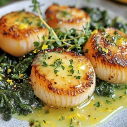 To make crispy pan-seared scallops, you need just a few key ingredients: - 1 pound sea scallops, thoroughly patted dry - 2 tablespoons extra-virgin olive oil - Sea salt and freshly ground black pepper, to taste - 4 tablespoons unsalted butter - 1 tablespoon fresh lemon juice - Zest of 1 organic lemon - 2 cloves garlic, finely minced - 1 tablespoon fresh parsley, finely chopped - Fresh thyme leaves for garnish (optional) These simple items are the backbone of this dish. Each one adds to the flavor and texture of the scallops. The right seasonings make a big difference. Sea salt and freshly ground black pepper are a must. They help enhance the scallops' natural sweetness. Fresh lemon juice and zest add brightness. Garlic and parsley bring depth and freshness. You can also use fresh thyme if you want more herbal notes. To cook these scallops, you will need a few tools: - A large, heavy-bottomed skillet - Paper towels for drying - Tongs for flipping the scallops - A wooden spoon for stirring the sauce Having these tools ready will make cooking easier and more fun. Each one plays a role in ensuring your scallops are perfectly cooked and flavorful. For the full recipe, check the recipe section. First, you need to prep your scallops. Take 1 pound of sea scallops and dry them well. Use paper towels and gently pat each scallop. This step is key to getting a crispy crust. After they are dry, season both sides with sea salt and freshly ground black pepper. This simple seasoning brings out their natural flavor. Next, you need to heat your oil. Pour 2 tablespoons of extra-virgin olive oil into a large skillet. Heat it over medium-high heat. You will know it's ready when the oil shimmers but doesn’t smoke. This is the right heat level for a good sear without burning. Now it's time to sear your scallops. Carefully place them in the hot skillet. Make sure to leave space between each scallop. Avoid moving them for about 2-3 minutes. This helps form a golden, crispy crust. Once they are golden, gently flip them with tongs. Cook the other side for about 2 minutes until they are opaque. After cooking, transfer them to a plate. This step is important for a great texture. You can also check out the full recipe for more details on making Crispy Pan-Seared Scallops with Lemon Herb Butter. To get that perfect sear, start with dry scallops. Pat them well with paper towels. This step is vital. If they are wet, they will steam instead of sear. Heat your skillet until the oil shimmers. This means it's hot enough. Lay the scallops down gently. Do not move them for 2-3 minutes. This helps form a nice golden crust. Flip them carefully with tongs. They should look brown and crisp. One common mistake is overcrowding the pan. Too many scallops at once cool the pan down. This stops the sear from forming. Another mistake is cooking at too low a heat. Your scallops need medium-high heat to sear properly. Finally, avoid overcooking. Scallops cook fast. They should turn opaque in about 4-5 minutes. For a great look, serve scallops on a bed of sautéed spinach. You can also add a bright citrus salad on the side. Drizzle some lemon herb butter around the plate for flair. Garnish with fresh thyme leaves for color. This adds a nice touch. For more flavors, try adding chili flakes or fresh herbs. These ideas will impress your guests and make the dish pop. Check out the Full Recipe for more details. {{image_4}} You can boost the flavor of your scallops in fun ways. Adding chili flakes gives a nice kick. Just sprinkle a little on while cooking. Fresh herbs like basil or dill can add freshness. Mix them into your lemon herb butter for more taste. You can also use smoked paprika for a deeper flavor. It creates a lovely contrast with the sweetness of the scallops. Think about what to serve with your scallops. Light sides pair well. A simple salad with greens and citrus is refreshing. Roasted asparagus or sautéed spinach also work great. For sauces, a creamy garlic sauce or a light vinaigrette can add depth. You could even serve them with a drizzle of balsamic glaze for a tangy twist. Each of these choices highlights the scallops' natural sweetness. If you want to try something different, grilling or broiling are great options. Grilling gives the scallops a nice smoky flavor. Just make sure to oil the grill grates well to avoid sticking. Broiling is fast and easy. Place the scallops on a baking tray and cook them under the broiler. Both methods can create a crisp outer layer while keeping the inside tender. Check them often, as they cook quickly! For more details, check the Full Recipe for Crispy Pan-Seared Scallops with Lemon Herb Butter. After cooking, let the scallops cool down. Place them in an airtight container. They stay fresh for up to two days in the fridge. To keep their taste and texture, try not to stack them. This helps avoid bruising. To reheat scallops, use a skillet. Heat it on medium-low. Add a little olive oil or butter. Place the scallops in the pan and warm them for 1-2 minutes per side. This method keeps them tender and juicy. Avoid using a microwave, as it can make them tough. If you want to freeze scallops, do it right after cooking. Allow them to cool, then place them on a baking sheet. Freeze them for about an hour until firm. After that, transfer the scallops to a freezer-safe bag. They last for up to three months. When ready to eat, thaw them in the fridge overnight before reheating. This method helps keep their flavor intact. For a full recipe, refer to the Crispy Pan-Seared Scallops with Lemon Herb Butter. Cook scallops for about 4 to 6 minutes total. Sear each side for 2 to 3 minutes. You want them golden brown outside and opaque inside. Overcooking makes them tough, so watch closely. Use a heavy skillet, like cast iron or stainless steel. These pans hold heat well. They help create a nice sear and crispy texture. Avoid non-stick pans; they won’t give the same result. Yes, you can use frozen scallops. Thaw them first in the fridge overnight. Pat them dry well before cooking. This helps to achieve that crispy texture you want. Pair scallops with light sides. A fresh salad or sautéed greens works well. You can also serve them with lemon herb butter. This adds flavor and makes the dish shine. For a heartier meal, try risotto or quinoa. For the full recipe, check out the Crispy Pan-Seared Scallops with Lemon Herb Butter. Crispy pan-seared scallops need the right ingredients, seasonings, and tools. Following the steps prepares your scallops for the perfect sear. Keep tips in mind to avoid mistakes. Experiment with variations to find your favorite flavors. Store leftovers properly for later enjoyment. Each question has a clear answer, so you feel confident cooking. Enjoy cooking and tasting these great scallops!