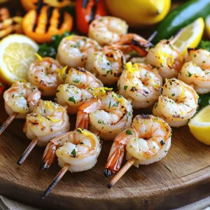 To make Lemon Garlic Herb Grilled Shrimp, gather these fresh and tasty ingredients: - 1 pound large shrimp, peeled and deveined - 4 cloves garlic, finely minced - 1/4 cup extra virgin olive oil - Zest and juice of 2 fresh lemons - 1 tablespoon pure honey - 2 teaspoons dried oregano - 1 teaspoon smoked paprika - Sea salt and freshly cracked black pepper to taste - Fresh parsley, chopped for garnish These ingredients come together to create a dish bursting with flavor. The shrimp offer a sweet, tender bite, while the garlic adds depth. Fresh lemon juice brightens the dish, and honey balances the flavors. Smoked paprika and oregano bring warmth and earthiness. This combination will make your taste buds dance. For the best results, use large, fresh shrimp. They grill quickly and soak up the marinade well. Fresh herbs, like parsley, add color and freshness. I always recommend high-quality extra virgin olive oil. It enhances the overall taste and adds healthy fats. You can find the complete recipe above. Happy cooking! To start, gather all your ingredients for the marinade. In a medium bowl, mix: - 4 cloves garlic, finely minced - 1/4 cup extra virgin olive oil - Zest and juice of 2 fresh lemons - 1 tablespoon pure honey - 2 teaspoons dried oregano - 1 teaspoon smoked paprika - Sea salt and freshly cracked black pepper to taste Whisk these ingredients together until they blend into a smooth mix. This marinade will give the shrimp a bright, zesty flavor. Next, add 1 pound of peeled and deveined shrimp to the marinade. Toss gently so each shrimp gets coated well. Cover the bowl with plastic wrap and place it in the fridge. Let the shrimp marinate for 30 minutes to 1 hour. This time allows the shrimp to soak up all the tasty flavors. While the shrimp marinates, preheat your grill to medium-high heat. Make sure the grates are clean and oiled. This helps prevent the shrimp from sticking. If you use wooden skewers, soak them in water for 20 minutes. This will stop them from burning on the grill. Once the grill is hot, take the marinated shrimp out of the fridge. Thread the shrimp onto the skewers, leaving space between each piece. This spacing helps them cook evenly. Now, place the skewers on the grill. Cook the shrimp for about 2-3 minutes on each side. Watch them closely! They will turn pink and opaque when done. Overcooking can make shrimp rubbery, so take them off as soon as they look perfect. After grilling, carefully remove the skewers from the grill. Place the shrimp on a serving platter. Sprinkle with chopped parsley for color. For a nice touch, add lemon wedges. Serve with grilled veggies or a fresh salad. This makes a bright and tasty meal. For the complete recipe, check the section above. To get those beautiful grill marks, start with a hot grill. Preheat it to medium-high. Clean the grates well and lightly oil them. This helps prevent sticking. Place the shrimp on the grill and don’t move them for the first two minutes. This wait allows those nice marks to form. Flip them only once, and you’ll see those perfect lines. Shrimp cook quickly, so keep an eye on them. They turn pink when done. Aim for about 2-3 minutes on each side. Overcooked shrimp can become rubbery and tough. If you see them curling tightly, they are likely overcooked. Remove them from the grill as soon as they turn opaque. Fresh ingredients make a big difference in your dish. Use freshly squeezed lemon juice instead of bottled. Fresh garlic has a bright flavor that dried garlic can't match. When choosing herbs, opt for fresh parsley instead of dried for a vibrant taste. The right ingredients bring your Lemon Garlic Herb Grilled Shrimp alive. You can find the full recipe to help you create this dish. {{image_4}} You can spice up your Lemon Garlic Herb Grilled Shrimp by adding red pepper flakes. Just sprinkle in 1/2 teaspoon of red pepper flakes into the marinade. This gives the dish a nice kick without overpowering the fresh flavors. Adjust the amount based on your spice level. If you love heat, feel free to add more! While oregano is a classic choice, you can mix it up with other herbs. Try using fresh basil or cilantro for a new twist. You could also use thyme or dill for a unique flavor. Each herb brings its own taste, enhancing the shrimp in different ways. Don't hesitate to experiment and find your favorite. This dish is perfect for many occasions. For a casual get-together, serve the shrimp in tacos with fresh veggies. For a fancy dinner, plate the shrimp with a side of risotto or garlic bread. You can also serve it over a bed of greens for a light lunch. Pair it with a crisp white wine for a delightful meal. For full details, check the Full Recipe. You can store leftover shrimp in the fridge. Place them in an airtight container. They will stay fresh for up to three days. Make sure the shrimp cool down before storing. This helps keep them safe and tasty. To reheat shrimp, use a skillet on medium heat. Add a little olive oil to the pan. Heat the shrimp for about two to three minutes. Stir them gently to warm evenly. You can also use a microwave. Place the shrimp on a plate and cover them with a damp paper towel. Heat for about 30 seconds. Check to see if they are warm. You can freeze grilled shrimp for later use. First, let the shrimp cool completely. Then, place them in a freezer-safe bag. Be sure to remove as much air as possible. Label the bag with the date. Frozen shrimp can last up to three months. When ready to eat, thaw them in the fridge overnight. Reheat using the instructions above. For the full recipe, refer back to the main section. I recommend marinating shrimp for 30 minutes to 1 hour. This time lets the flavors soak into the shrimp. If you marinate too long, the shrimp can turn mushy. The acid in the lemon juice starts to cook the shrimp. So, keep an eye on the clock! Yes, you can use frozen shrimp! Just make sure to thaw them first. Place the shrimp in a bowl of cold water for about 15-20 minutes. After thawing, pat them dry before marinating. This helps the marinade stick better to the shrimp. These shrimp pair well with many sides. I love serving them with grilled vegetables or a fresh salad. You can also serve them with rice or pasta. A light lemon dressing on the salad makes it even better! Cooked shrimp turn pink and opaque. This usually takes about 2-3 minutes per side on the grill. You can also check if they curl into a "C" shape. If they curl too tightly, they might be overcooked. Keep an eye on them for the best results! In this article, I covered delicious Lemon Garlic Herb Grilled Shrimp. We explored key ingredients, simple preparation steps, and valuable tips. I shared ways to enhance flavor and achieve perfect grill marks. Remember, marinating shrimp adds depth to your dish, and fresh ingredients make a difference. Whether you choose to spice it up or enjoy it as is, this recipe is sure to impress. Enjoy your grilling adventure and savor every bite!
