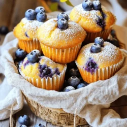 To make the best ever blueberry muffins, you need simple ingredients that blend well. Here is the list of ingredients: - 2 cups all-purpose flour - 1 cup granulated sugar - 2 teaspoons baking powder - 1/2 teaspoon baking soda - 1/2 teaspoon salt - 1/2 cup unsalted butter, melted and slightly cooled - 1 cup plain Greek yogurt - 2 large eggs, at room temperature - 1 teaspoon pure vanilla extract - Zest of 1 lemon - 1 1/2 cups fresh blueberries (or frozen) - 2 tablespoons coarse sugar, for topping Each ingredient plays a key role. The flour gives structure, while the sugar adds sweetness. Baking powder and baking soda help the muffins rise. Salt enhances flavor and balances the sweetness. Greek yogurt keeps them moist and adds a nice tang. The eggs bind the mixture and add richness. Vanilla and lemon zest brighten the flavor. Finally, the blueberries bring bursts of sweetness in every bite. For the full recipe, check out the details above. Start by preheating your oven to 375°F (190°C). This ensures your muffins bake evenly. While it heats, prepare your muffin tin. You can use paper liners or grease the cups with cooking spray to prevent sticking. Next, in a large bowl, combine the dry ingredients. Whisk together 2 cups of all-purpose flour, 1 cup of granulated sugar, 2 teaspoons of baking powder, 1/2 teaspoon of baking soda, and 1/2 teaspoon of salt. Mix well until no lumps remain. In another bowl, mix the wet ingredients. Whisk 1/2 cup of melted butter, 1 cup of Greek yogurt, 2 large eggs, 1 teaspoon of vanilla extract, and the zest of 1 lemon. Blend until smooth and creamy. This mixture adds a lovely flavor to your muffins. Now, it’s time to combine the mixtures. Gently fold the wet ingredients into the dry ingredients using a spatula. Mix just until combined; it’s okay if the batter is a bit lumpy. Overmixing can make the muffins tough. Next, add the blueberries carefully. Fold them into the batter gently, making sure not to burst them. This keeps their beautiful color and texture intact. Using a spoon or an ice cream scoop, fill each muffin cup about three-quarters full. This gives the muffins space to rise as they bake. Before baking, sprinkle a little coarse sugar on top of each muffin for a sweet crunch. Place the muffin tin in the preheated oven and bake for 20-25 minutes. Check for doneness by inserting a toothpick into the center of a muffin. If it comes out clean, they are ready. After baking, let the muffins cool in the tin for about 5 minutes. Then, transfer them to a wire rack to cool completely. This helps them maintain their fluffy texture and prevents sogginess. Enjoy your scrumptious blueberry muffins! For the full recipe, check out the earlier section. To make your blueberry muffins moist, avoid overmixing the batter. When you mix too much, the muffins can turn out tough. Just mix until the dry and wet ingredients come together. You want to keep the batter a bit lumpy. Using room temperature ingredients is key. If your eggs and yogurt are cold, they will not blend well. Take them out of the fridge ahead of time. This small step helps with a smoother batter and better rise. To boost the flavor, you can add spices like cinnamon or nutmeg. A hint of these spices pairs well with blueberries. You can also try different extracts. Almond extract gives a sweet touch, while lemon extract brightens the flavor. For added depth, use zest from an orange or lime. This small addition brings a fresh taste to your muffins. It adds a zing that makes the muffins even better. Blueberry muffins are great on their own, but you can pair them with more delights. Try serving them with butter or cream cheese for a rich taste. A drizzle of honey adds a nice sweetness, too. For a creative touch, serve them in a basket lined with a napkin. You can even stack them high for a beautiful display. Enjoy them warm or with a cup of tea. They are a simple and scrumptious treat that everyone loves! {{image_4}} You can swap all-purpose flour for whole wheat flour for a healthier muffin. Whole wheat flour adds fiber and a nutty taste. If you need gluten-free options, use a gluten-free flour blend. Just ensure it has a binding agent like xanthan gum for the best texture. For a dairy-free version, try using coconut yogurt or almond yogurt instead of Greek yogurt. This keeps the muffins moist and flavorful while meeting dietary needs. Want to mix things up? Add chopped nuts like walnuts or pecans for a delightful crunch. You can also stir in chocolate chips for a sweet twist. Feel free to incorporate other fruits as well! Raspberries or strawberries work wonders. They add a different flavor profile and colorful touch to your muffins. If you prefer mini muffins, reduce the baking time. Bake them at the same temperature but check for doneness after 12-15 minutes. Mini muffins are great for snack time or kids' lunches. However, they may not have the same soft center as regular muffins. Still, they pack all the flavor and fun! To keep your muffins fresh, store them in an airtight container. This helps prevent them from drying out. Line the container with a paper towel to absorb any moisture. Place the muffins in a single layer, if possible. If you stack them, add more paper towels between layers. This keeps the tops from getting soggy. Freezing muffins is easy and keeps them tasty. Wrap each muffin in plastic wrap. Then, place them in a freezer bag. Make sure to squeeze out as much air as possible. This helps avoid freezer burn. You can freeze them for up to three months. When you're ready to enjoy, take a muffin out and let it thaw at room temperature. If you want it warm, pop it in the microwave for 15-20 seconds. This will bring back their fresh-baked taste. You learned how to make delicious blueberry muffins. We discussed key ingredients and step-by-step instructions. You also discovered tips for moist muffins and flavor variations. Plus, you learned about storage and FAQs. These muffins are great for breakfast or snacks. Experiment with your favorite additions. Enjoy baking and sharing these treats with friends and family!