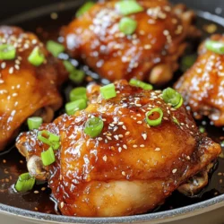 Honey Garlic Glazed Chicken Thighs Tasty Dinner Dish