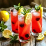 To make a tasty sour cherry lemonade, gather these simple items: - 1 cup pitted sour cherries - 1 cup freshly squeezed lemon juice (from 4-5 lemons) - 1 cup granulated sugar - 4 cups cold water - 1 teaspoon vanilla extract - Fresh mint leaves for garnish - Slices of lemon for garnish Sour cherries pack a punch of nutrients. They are rich in antioxidants, which help fight free radicals. This can support your overall health. Cherries also have anti-inflammatory properties. They may help reduce muscle soreness after a workout. Lemons bring fresh flavor and vitamin C. This vitamin boosts your immune system. It can also help your skin look bright and healthy. The sugar in this recipe adds sweetness, but you can adjust it to your liking. Using less sugar can make this drink even healthier. Feel free to get creative with your sour cherry lemonade! You can swap out sour cherries for sweet cherries if you want a milder taste. You might also try using limes instead of lemons for a zesty twist. For a fun flavor, add other fruits like raspberries or strawberries. If you're looking for a herbal note, mix in fresh basil or rosemary. These herbs can add a unique taste that enhances the cherry flavor. Don't hesitate to explore these variations to find your perfect drink! Start by making the sour cherry base. Take 1 cup of pitted sour cherries and put them in a blender. Add 1 cup of cold water. Blend this mix on high speed. You want it smooth and well mixed. This cherry base gives your drink a rich flavor. Next, you need to strain the cherry mixture. Grab a fine mesh strainer and place it over a pitcher. Pour the blended cherries through the strainer. Use a spatula to press the mix down. This helps you get all the juice. Throw away the leftover pulp. Now, you have smooth cherry juice. Add 1 cup of freshly squeezed lemon juice to the pitcher. Pour in 3 more cups of cold water. Add 1 cup of granulated sugar next. Stir it all well until the sugar melts. Taste the mix and adjust the sweetness if needed. Now it's time to chill your lemonade. Put the pitcher in the fridge for at least 1 hour. This makes it nice and cold. You can also serve it right away over ice if you can't wait! When serving, fill glasses with ice. Pour in your sour cherry lemonade. Add fresh mint leaves and a lemon slice for a pretty touch. This makes your drink look and taste great! You can find the full recipe for more details on this refreshing drink. When sweetening your sour cherry lemonade, start with granulated sugar. This sugar dissolves well and works great in drinks. I often use one cup of sugar, but you can adjust it to your taste. If you want a healthier option, try honey or agave nectar. These natural sweeteners add a unique flavor. Always taste the lemonade as you sweeten. Add sugar slowly until you reach the right balance. For the best sour cherry lemonade, pick ripe sour cherries. Look for deep red cherries that are firm and glossy. You want cherries that are sweet but have a tart kick. Fresh cherries are always best, but frozen sour cherries work too. Just remember to let them thaw before blending. This will help you get a smooth cherry base for your drink. Herbs and spices can elevate your lemonade's taste. Fresh mint is a classic choice. It adds a refreshing twist that pairs well with sour cherries. You can also try basil for a unique flavor. Just muddle the herbs in the pitcher before adding the lemonade. A pinch of cinnamon or a splash of ginger can add warmth and depth. Experiment with these flavors to find your perfect blend! For the complete recipe, check out the Full Recipe section. {{image_4}} You can add other fruits to your sour cherry lemonade for extra taste. Try mixing in sliced strawberries, raspberries, or even watermelon. Each fruit brings its own flavor, making your drink unique. You can also use peach or mango for a tropical twist. Just blend the fruits with the sour cherries and follow the same steps in the full recipe. Herbs can enhance the taste of your lemonade. Fresh mint is a classic choice, offering a cool note. Simply muddle some mint leaves before adding them to the drink. Basil is another great option, adding a sweet and slightly spicy kick. Just remember to add the herbs early in the process to let the flavors mix well. For a grown-up twist, you can add alcohol to your lemonade. Vodka or gin works well with the sour cherry flavor. A splash of sparkling wine can turn your drink into a fancy cocktail. This adds bubbles and a celebratory feel. Mix in the alcohol after chilling for the best taste. Enjoy your refreshing summer drink! If you have leftover sour cherry lemonade, store it in a pitcher. Use a tight lid to keep it fresh. This way, it stays cold and tasty. Place the pitcher in the fridge. Drink it within a week to enjoy the best flavor. Sour cherry lemonade lasts about 5 to 7 days in the fridge. The taste may change over time. If you notice the lemonade looks cloudy or smells off, it's best to throw it out. Always check for signs of spoilage before drinking. You can freeze cherry juice for later use. Pour the juice into ice cube trays. Once frozen, transfer the cubes to a freezer bag. This keeps the juice fresh for up to 6 months. Use the cubes in smoothies or to make more lemonade later. Sour cherry lemonade is a fruity drink made from tart sour cherries and fresh lemons. It combines sweet and tangy flavors, creating a refreshing beverage perfect for summer. This drink is vibrant and can brighten any gathering. I love how the tartness of the cherries balances the sweetness of sugar. Yes, you can use frozen sour cherries! They work well in this recipe. Just let them thaw a bit before blending. Frozen cherries still provide that nice tart flavor. They can make your lemonade just as tasty as fresh cherries. To make sour cherry lemonade without sugar, use a sugar substitute like honey or agave syrup. You can also try pureeing more cherries. This adds natural sweetness without added sugar. Just adjust the amount to match your taste. You can enjoy a healthier drink without losing flavor. You can find pre-made sour cherry lemonade at many grocery stores. Check the juice aisle or the refrigerated drink section. Local markets may also carry fresh versions. If you prefer homemade, check out my Full Recipe for a delightful option! We explored the key ingredients for making sour cherry lemonade, along with their benefits. I shared step-by-step instructions, tips for sweetening, and flavor variations to try. Storing your lemonade properly can keep it fresh longer. Remember, experimenting with fruits and herbs can make your drink unique and tasty. Whether you prefer plain lemonade or a fun twist, enjoy making this refreshing drink your own.