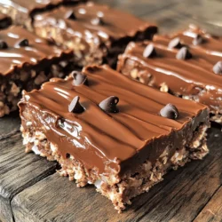 - 2 cups rolled oats - 1 cup creamy peanut butter - 1/2 cup honey or maple syrup - 1/2 cup unsweetened cocoa powder - 1/2 cup chocolate chips (dark or semi-sweet) - 1/4 cup unsweetened shredded coconut - 1/4 teaspoon salt - 1 teaspoon pure vanilla extract These ingredients are simple but pack a lot of flavor. The oats give the bars texture and fiber, while the peanut butter adds creaminess and protein. Honey or maple syrup brings sweetness, and cocoa powder makes it chocolatey. - Nuts or seeds for added crunch - Dried fruits for sweetness - Protein powder for nutritional boost Feel free to mix in your favorite nuts or seeds. They add a nice crunch. Dried fruits can add a touch of sweetness and chewiness. If you're looking for extra protein, protein powder is a great choice. Using these ingredients, you can create a treat that fits your taste. Whether you stick to the classic recipe or customize it, these no-bake chocolate oat bars will be a hit! For the full recipe, check out the details above. First, grab a large mixing bowl. In this bowl, mix the dry ingredients. Combine 2 cups of rolled oats, 1/2 cup of cocoa powder, and 1/4 cup of shredded coconut. Stir well to ensure they mix evenly. Next, take a microwave-safe bowl. Add 1 cup of creamy peanut butter and 1/2 cup of honey or maple syrup. Heat this mixture in the microwave for about 30 seconds. Make sure it warms up, but do not overheat. After heating, take the bowl out of the microwave. Stir the mixture until it is smooth. Now, add 1 teaspoon of pure vanilla extract and 1/4 teaspoon of salt. Mix well to blend all flavors. Slowly pour the warm peanut butter mixture over the dry oat mixture. Use a spatula or a wooden spoon to stir everything together. Make sure all the dry ingredients get coated evenly. Now, fold in 1/2 cup of chocolate chips. This adds a nice touch of sweetness and richness to the bars. Prepare an 8x8-inch baking dish by lining it with parchment paper. Leave some overhang for easy removal later. Next, transfer the oat mixture into this dish. Use your spatula or hands to press it down firmly. Make sure it is even and compact. Finally, sprinkle the remaining chocolate chips on top of the mixture. Gently press them down so they stick. Place the dish in the refrigerator for at least 1 hour. This helps the bars firm up nicely. You can find the complete recipe with all details and tips in the Full Recipe section. Enjoy making these tasty treats! To get the right texture for your bars, mix the dry ingredients well. Combine the oats, cocoa powder, and coconut evenly. This mix creates a nice base. When you stir in the warm peanut butter mixture, it should coat everything without leaving dry spots. For best results, chill the bars for at least one hour. This time helps them firm up nicely. If you want firmer bars, you can chill them longer. Always cut them after they have set well in the fridge. When serving these bars, cut them into neat squares or rectangles. For a fun twist, drizzle melted chocolate on top. You can also sprinkle some extra coconut for a nice touch. If you want to share, wrap them in clear cellophane and tie with ribbon. They make great gifts! These bars pair well with milk or coffee. Try serving them with a scoop of ice cream for a sweet treat. You can even enjoy them with fresh fruit, like berries, for a fruity twist. One common mistake is overmixing the ingredients. Mixing should be gentle and just enough to combine everything. If you mix too much, the bars may turn out dense. Another mistake is not pressing the mixture firmly enough in the baking dish. When you do not press it down, it can crumble when you cut it. Use your hands or a spatula to make sure it is even and compact. This helps the bars hold their shape better. {{image_4}} You can switch up the flavor by using different nut butters. Almond butter adds a nutty taste. Cashew butter gives a creamy richness. You might also try sun butter if you need a nut-free option. Experimenting with sweeteners is another fun way to change the taste. You can use agave syrup for a milder flavor. Brown rice syrup will give a unique touch. Each sweetener changes the texture and taste, so feel free to play around! If you need gluten-free options, choose certified gluten-free oats. These oats are safe for people with gluten sensitivities. They taste just as good and keep the bars chewy. For vegan alternatives, swap honey for maple syrup. Use a nut butter that matches your diet. This way, you can enjoy a delicious treat without any animal products. Seasonal flavors can bring joy to your no-bake chocolate oat bars. Adding spices like cinnamon or nutmeg can give warmth for the holidays. A touch of ginger can also spice things up! In summer, try adding fresh fruits. Chopped strawberries or bananas can add sweetness. Dried fruits like raisins or cranberries work well too. These fruity additions bring a fresh twist to the bars! Remember, you can find the Full Recipe for these delightful bars earlier in the article. Enjoy creating your own versions! To keep your no-bake chocolate oat bars fresh, use an airtight container. This helps prevent them from drying out. Store the bars in the refrigerator for the best results. The cold helps them stay firm and tasty. If you want, you can also wrap them in plastic wrap before placing them in the container. At room temperature, these bars stay fresh for about 3 days. If you want to keep them longer, freezing is a great option. They can last up to 3 months in the freezer. Just wrap each bar tightly in plastic wrap and then place them in a freezer bag. This keeps them safe from freezer burn. When you’re ready to eat them, let them thaw in the fridge overnight. Enjoy your sweet treat! For the full recipe, check the earlier section. To make these tasty bars, start by mixing dry ingredients. Combine rolled oats, cocoa powder, and shredded coconut in a large bowl. Then, heat peanut butter and honey in the microwave until warm. Stir them together until smooth. Add vanilla and salt to this mix. Now, pour it over the dry ingredients. Mix well until everything is coated. Fold in half of the chocolate chips. Press the mixture into a lined baking dish. Top with remaining chocolate chips. Refrigerate for at least one hour. After that, cut them into squares. You can find the detailed steps in the Full Recipe. Yes, you can! If you want to skip peanut butter, try almond butter or sunflower seed butter. These options still give a nice creamy texture. You can also use tahini for a nut-free choice. Each option will change the taste slightly, but it will still be delicious. Just make sure to choose a nut or seed butter that you love. To cut your bars, first let them chill in the fridge. After one hour, take them out. Use a sharp knife for clean cuts. Pull the bars out using the parchment paper overhang. This makes it easier. Cut them into squares or rectangles. If you want, drizzle melted chocolate on top after cutting for extra flair. Enjoy serving these sweet treats! You now have all the tools to create delicious no-bake chocolate oat bars. We covered the key ingredients, simple steps, and tips for perfecting your bars. With optional ingredients and variations, you can customize these treats to fit your taste. Remember to store them properly for lasting freshness. Enjoy your baking journey and share these tasty bars with friends or family! Keep experimenting to find your favorite flavor twists.