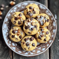 To make vegan cookie dough bites, you need simple and healthy ingredients. Here’s what you will need: - 1 cup almond flour - 1/2 cup coconut flour - 1/4 cup pure maple syrup - 1/4 cup coconut oil, gently melted - 1 teaspoon pure vanilla extract - 1/2 teaspoon sea salt - 1/2 cup dairy-free chocolate chips - 1/4 cup finely chopped nuts (almonds or walnuts, your choice) Almond flour is great for a nutty flavor. It adds protein and healthy fats. Coconut flour gives a light texture and natural sweetness. Maple syrup serves as the sweetener, offering a rich taste without refined sugar. Coconut oil adds creaminess and helps bind the ingredients together. Dairy-free chocolate chips are a must for that classic cookie dough taste. They melt beautifully and taste amazing. You can choose almond or walnut for crunch. Both are packed with nutrients, but be cautious if you have nut allergies. You can swap the nuts for seeds like sunflower seeds or pumpkin seeds. This cookie dough is not just tasty; it’s also good for you. The ingredients are whole and plant-based. This makes it a fun treat that fits into a healthy lifestyle. If you want to try a nut-free version, use oat flour instead of almond flour. You can also replace the nuts with seeds for a safe and tasty option. For the full recipe, check the section above. Enjoy making these bites! To make Vegan Cookie Dough Bites, follow these simple steps for the best results. 1. Combine the Flours: Start by mixing the almond flour and coconut flour in a large bowl. Use a whisk or spoon to blend them well. This mix gives your bites a great texture. 2. Add Wet Ingredients: Pour in the pure maple syrup, melted coconut oil, vanilla extract, and sea salt. Mix until you see a dough forming. If the dough feels too dry, add a tiny splash of almond milk. This will help it stick together. 3. Fold in Extras: Carefully add the dairy-free chocolate chips and chopped nuts into the dough. Make sure they are evenly spread throughout. This adds flavor and crunch to each bite. 4. Shape the Bites: Use your hands or a cookie scoop to form small balls. Place them on a parchment-lined baking sheet. This keeps them from sticking to the pan. 5. Chill the Bites: Cover the baking sheet with plastic wrap. Put it in the fridge for at least 30 minutes. Chilling helps the bites firm up and hold their shape. 6. Enjoy Your Bites: After chilling, your Vegan Cookie Dough Bites are ready! They taste best when cold. Store them in an airtight container in the fridge for later snacking. For more detailed guidance, check out the Full Recipe for Vegan Cookie Dough Bites. Making Vegan Cookie Dough Bites is fun, but mistakes can happen. Here are some tips to help you succeed. - Common mistakes to avoid: One common mistake is using too much coconut flour. It absorbs moisture and can make your bites dry. Always measure carefully. Another mistake is not chilling the dough. Chilling helps the bites firm up for better texture. - Storage tips: To keep your cookie dough bites fresh, store them in an airtight container in the fridge. They last up to a week. If you want to keep them longer, freeze them. Just place them in a freezer bag. When you want a bite, take one out and let it thaw for a few minutes. - Adjusting flavors and sweetness: You can change the flavor of your cookie dough bites easily. If you like them sweeter, add more maple syrup or a bit of agave nectar. For a nutty flavor, try adding almond or peanut butter. For a twist, mix in spices like cinnamon or nutmeg. Just remember to taste as you go to find your perfect mix. These tips will help you make the best Vegan Cookie Dough Bites. Enjoy your delicious snack! For the full recipe, check the section above. {{image_4}} You can have fun with these Vegan Cookie Dough Bites. Try adding unique ingredients to change the flavor. For example, you can mix in: - Dried cranberries - Chopped dates - Cinnamon or nutmeg - Coconut flakes These add-ins give your bites different tastes and textures. If you want to make these bites gluten-free, swap the almond flour for oat flour. This keeps the texture nice while making them safe for anyone with gluten issues. For a nut-free version, use sunflower seed flour instead of almond flour. You can also adapt these bites for the season. In fall, add pumpkin spice for a cozy flavor. For winter, mix in peppermint extract and crushed candy canes. These ideas make your treats festive and fun! Feel free to explore and mix flavors to find your perfect Vegan Cookie Dough Bites. For the complete recipe, check out the [Full Recipe]. Vegan Cookie Dough Bites stay fresh for about one week in the fridge. Keep them in an airtight container. This helps to lock in moisture and flavor. If you want to save them longer, freezing is a great option. They can last up to three months in the freezer. To freeze, place the bites on a baking sheet in a single layer. This prevents them from sticking together. Once frozen, transfer them to a freezer-safe bag or container. When you crave a bite, take out what you need. Let them thaw in the fridge for about 30 minutes. In warmer places, store your bites in the coldest part of your fridge. This keeps them firm and tasty. Avoid leaving them out at room temperature for too long. Heat can make them too soft and lose their yummy texture. For the best experience, always check for freshness before enjoying. If they smell off or look funny, it's best to toss them. Enjoy your Vegan Cookie Dough Bites with confidence! For the complete recipe, refer to the Full Recipe section. What are the nutritional benefits of these bites? These bites are a great source of healthy fats and protein. Almond flour adds fiber and nutrients. Coconut flour offers good carbs and helps with digestion. Maple syrup gives natural sweetness, while dark chocolate provides antioxidants. Together, these ingredients create a tasty snack that fuels your body. Can I make them without certain ingredients? Yes, you can easily swap ingredients based on your needs. If you can't use almond flour, try oat flour or sunflower seed flour. For sweeteners, agave syrup or date syrup works well. You can also leave out chocolate chips or nuts if needed. Just keep the ratios similar for best results. Where can I buy pre-made vegan cookie dough bites? You can find pre-made vegan cookie dough bites at many health food stores or online. Brands like Eat Pastry and Doughp offer tasty options. Always check the labels to ensure they meet your dietary needs. What should I do if my dough is too sticky/dry? If your dough is too sticky, add a little more coconut flour. Start with a tablespoon and mix well. If it feels too dry, add a splash of almond milk. This will help bring the dough together. Just adjust slowly until you reach the right texture. For the complete recipe for Vegan Cookie Dough Bites, check out the [Full Recipe]. In this article, we explored how to make delicious vegan cookie dough bites. We covered key ingredients and their benefits while suggesting alternatives for common allergens. You learned easy steps to combine and shape your dough, plus tips to avoid mistakes. We also shared fun flavor variations and how to store your bites for freshness. Now, you can whip up tasty treats that fit your needs. Enjoy your healthy snacks guilt-free!
