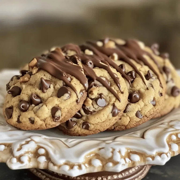 For these cookies, you need simple and tasty ingredients. Here’s what you will need: - 2 ripe bananas, thoroughly mashed - 1/2 cup unsalted butter, softened to room temperature - 1/2 cup packed brown sugar - 1/4 cup granulated sugar - 1 large egg, at room temperature - 1 teaspoon pure vanilla extract - 1 1/2 cups all-purpose flour - 1 teaspoon baking soda - 1/4 teaspoon fine sea salt - 1 teaspoon ground cinnamon - 1 cup semi-sweet chocolate chips - 1/2 cup chopped walnuts (optional, for added crunch) These ingredients work together to create a chewy and soft cookie. The ripe bananas give the cookies their moistness and rich flavor. You might want to add a few extra ingredients for more flavor. Consider these options: - 1/2 cup shredded coconut for a tropical twist - 1/4 cup peanut butter for a nutty flavor - A pinch of nutmeg to enhance spice - Dried fruits like raisins or cranberries for added sweetness These additions can change the flavor profile and make your cookies even more unique. If you have some dietary needs or preferences, you can swap some ingredients. Here are a few ideas: - Use coconut oil instead of unsalted butter for a dairy-free option. - Swap brown sugar for coconut sugar for a lower glycemic index. - Use almond flour instead of all-purpose flour for a gluten-free version. - Replace chocolate chips with carob chips for a different taste. These substitutions help you adapt the recipe to fit your diet while still keeping it delicious. Check out the Full Recipe for more details on making these cookies. Before you start, gather all your ingredients. You need: - 2 ripe bananas, thoroughly mashed - 1/2 cup unsalted butter, softened - 1/2 cup packed brown sugar - 1/4 cup granulated sugar - 1 large egg, at room temperature - 1 teaspoon pure vanilla extract - 1 1/2 cups all-purpose flour - 1 teaspoon baking soda - 1/4 teaspoon fine sea salt - 1 teaspoon ground cinnamon - 1 cup semi-sweet chocolate chips - 1/2 cup chopped walnuts (optional) This prep makes the mixing easier. Preheat your oven to 350°F (175°C) and line two baking sheets with parchment paper. Your kitchen will smell amazing soon! In a large bowl, cream the softened butter, brown sugar, and granulated sugar. You can use a hand mixer or a wooden spoon for this. Mix until smooth and fluffy, which takes about 2-3 minutes. Next, add the mashed bananas, egg, and vanilla extract. Stir until everything is well blended. In another bowl, whisk the flour, baking soda, salt, and cinnamon. Gradually add this dry mix to the wet ingredients. Be gentle when mixing; overmixing will make the cookies tough. Finally, fold in the chocolate chips and walnuts, if using. This dough is going to be delicious! Using a tablespoon or cookie scoop, drop dough onto the lined baking sheets. Leave space between each cookie for spreading. Bake in your preheated oven for 10-12 minutes. The edges should be golden brown, while the centers may look soft. That’s okay; they will firm up while cooling. Once they are baked, take them out and let them cool on the sheets for about 5 minutes. Then, move the cookies to a wire rack to cool completely. Enjoy the sweet aroma as they cool! For the full recipe, refer to the earlier section. To get the best cookie texture, focus on your mixing method. Start by creaming the butter and sugars well. This helps to add air and lightness. Next, mix in the mashed bananas, egg, and vanilla until smooth. When you add the dry ingredients, stir just until combined. Overmixing makes cookies tough. Folding in the chocolate chips gently ensures they spread evenly. Bake until the edges are golden and the centers look soft. They will firm up as they cool. One common mistake is using unripe bananas. Ripe bananas add natural sweetness and moisture. Another mistake is not measuring flour correctly. Too much flour makes cookies dry. Always spoon flour into the measuring cup and level it off. Avoid baking cookies on a hot baking sheet; this can cause them to spread too much. Lastly, don’t rush the cooling process. Letting them cool on a wire rack helps maintain that soft texture. To make these cookies, you’ll need a few key tools. A large mixing bowl works well for combining your ingredients. A hand mixer is great for creaming butter and sugars. Use a sturdy spatula for folding in chocolate chips. A tablespoon or cookie scoop helps to drop even amounts of dough. Parchment paper is a must for lining your baking sheets. It prevents sticking and makes cleanup easy. If you want to bake more cookies at once, consider using multiple baking sheets. Check the full recipe for detailed steps. {{image_4}} You can make these cookies gluten-free. Just swap the all-purpose flour for gluten-free flour. Look for a blend that works well in baking. This change keeps the cookies soft and tasty. You can also add a bit of xanthan gum if your blend does not include it. This helps with texture and binding. If you need a nut-free version, simply skip the walnuts. The cookies still taste great without them. You might want to add a bit more chocolate chips for extra flavor. This keeps the cookies moist and sweet. Make sure to check labels on ingredients to avoid cross-contamination. You can add unique flavors to your cookies. Try mixing in 1/4 cup of peanut butter for a nutty taste. You could also add spices like nutmeg or ginger. A pinch of sea salt on top before baking can enhance sweetness too. These small changes make your cookies stand out. Feel free to explore these variations to create your perfect Chocolate Chip Banana Bread Cookies. For the full recipe, check out the link above. Enjoy the fun of mixing flavors! To keep your cookies fresh, place them in an airtight container. This helps maintain their soft texture. Layer parchment paper between them to prevent sticking. Store at room temperature for up to five days. If you want them to last longer, consider freezing them. Freezing is a great way to save cookies for later. Once they cool completely, place them in a single layer on a baking sheet. Freeze them for about one hour until firm. Then, transfer the cookies to a freezer-safe bag or container. They can last for up to three months in the freezer. When you’re ready to enjoy them, just thaw at room temperature. To bring back that fresh-baked taste, reheat your cookies in the oven. Preheat it to 350°F (175°C). Place cookies on a baking sheet and warm them for about 5-7 minutes. This will make them soft and chewy again. If you prefer a softer cookie, you can also microwave them for 10-15 seconds. Enjoy your tasty treat! Yes, you can use frozen bananas. Just thaw them first. They should be very soft. This makes them easy to mash. Frozen bananas can add great flavor. They help keep the cookies moist too. If you have overripe bananas, freeze them. They work just as well in this recipe. To make softer cookies, do not overmix the dough. Mixing too much makes the cookies tough. Also, try adding more banana. This will add extra moisture. You can also chill the dough before baking. Chilling helps prevent spreading. Lastly, avoid baking them too long. Check them at the lower end of the baking time. The best way to measure flour is by using a dry measuring cup. First, scoop the flour with a spoon into the cup. Do not pack it down. Then, use a straight edge to level off the top. This gives you an accurate measure. If you have a kitchen scale, that’s even better. One cup of all-purpose flour weighs about 120 grams. Accurate measuring leads to better cookies. For the full recipe, refer to the recipe section. This blog post covered all you need to make chocolate chip banana bread cookies. We explored key ingredients and useful tips for perfect cookies. You also learned how to store and freeze leftovers. Remember, small changes can enhance flavor, like using peanut butter or spices. Avoid common mistakes to get the best texture each time. With these steps and tricks, you'll make cookies that everyone loves. Enjoy baking and experimenting with your creations!