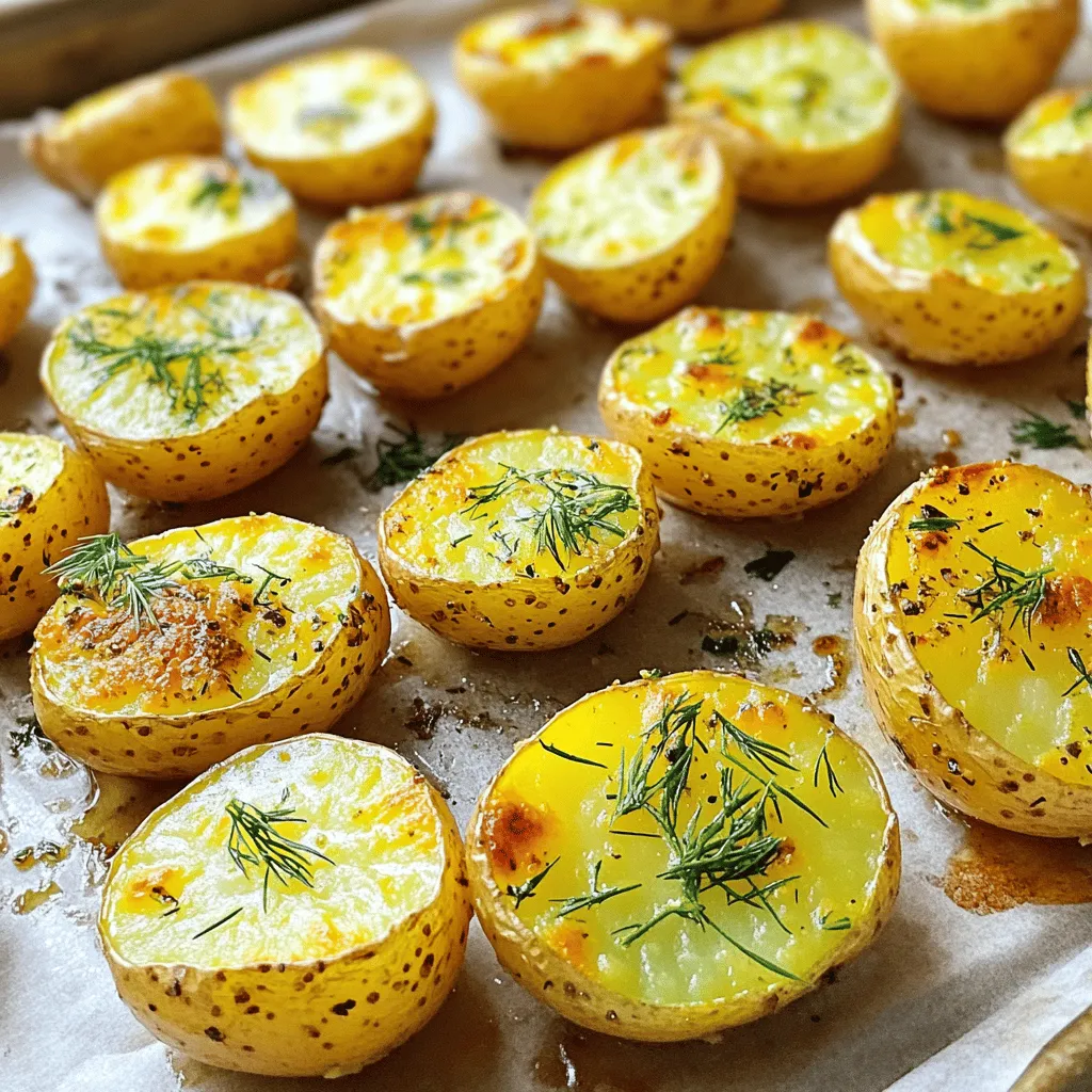 - 2 pounds baby Yukon gold potatoes - 1/2 cup dill pickle juice - 1 packet ranch seasoning mix (1 ounce) - 3 tablespoons olive oil - 1 teaspoon garlic powder - 1 teaspoon onion powder - 1/2 teaspoon smoked paprika - Salt and pepper - Fresh dill or parsley - Baking sheet - Parchment paper - Mixing bowl - Colander The main ingredients for Pickle Ranch Roasted Potatoes make this dish special. The baby Yukon gold potatoes shine with their creamy texture. The dill pickle juice adds a tangy zest that wakes up your taste buds. Ranch seasoning brings in a savory note that pairs well with the other flavors. You’ll need a few tools to make this dish easy. A baking sheet lined with parchment paper keeps your potatoes from sticking. A mixing bowl helps combine all the ingredients well. A colander is key for draining excess pickle juice after marinating. Using fresh herbs like dill or parsley as a garnish uplifts the dish. They add color and fresh flavor. I always recommend using fresh herbs for the best taste. For the full recipe, check out the detailed steps to make these delightful potatoes. - Preheat the oven to 425°F (220°C). - Halve the baby Yukon gold potatoes. - Marinate in dill pickle juice for 15-20 minutes. I love starting this recipe by preheating the oven. The high heat makes the potatoes crispy. Halving the baby Yukon gold potatoes helps them cook evenly. Next, I soak them in dill pickle juice. This step adds a tangy flavor that makes the potatoes special. The longer they soak, the better they taste. - Drain excess pickle juice. - Add olive oil and spices. - Toss to combine. After marinating, I drain the extra pickle juice. This keeps the potatoes from being too wet. I then add olive oil and ranch seasoning mix. I also sprinkle in garlic powder, onion powder, and smoked paprika. These spices bring out the best flavors. Toss the potatoes until they are well-coated. This ensures every bite is packed with flavor. - Spread potatoes on baking sheet. - Roast for 25-30 minutes. - Flip halfway for even cooking. Now it's time to roast! I spread the seasoned potatoes on a lined baking sheet. Giving them space helps them crisp up. Roasting takes about 25-30 minutes. I flip the potatoes halfway through to cook them evenly. When they turn golden brown, they are ready to serve. For the complete recipe, check out [Full Recipe]. To get those potatoes crispy, spread them out on the baking sheet. This allows air to circulate. If they are too close, they can steam instead of roast. A single layer is key. Using parchment paper helps with cleanup and prevents sticking. It makes things easier after cooking, too! You can add more spices to make these potatoes unique. Try smoked paprika for a deeper flavor. You might also like to add some cayenne for heat. If you enjoy zest, consider fresh herbs like thyme or rosemary. You can even mix in some grated cheese for richness. These roasted potatoes go well with many sides. Serve them with grilled chicken or fish for a great meal. They are also tasty with a fresh salad. For a fun twist, try them in a taco or as a topping on nachos. The options are endless! {{image_4}} You can use different potatoes for this dish. Red potatoes offer a creamy texture. Sweet potatoes add a hint of sweetness. Just adjust cooking times. Red potatoes may need a few extra minutes. Sweet potatoes can roast faster, so check them early. Adding cheese can make these potatoes even richer. Try sharp cheddar or Parmesan for a tasty twist. Bacon bits can also add a nice crunch and flavor. Feel free to switch up the seasoning mix. Garlic and onion powder work well, but you can add your favorites too. You can use olive oil alternatives like avocado oil or coconut oil. These oils offer great flavor too. To lower sodium, skip the added salt. You can also use low-sodium ranch seasoning. This keeps the dish tasty while being healthier. For more tips, check out the Full Recipe. To keep your leftover Pickle Ranch Roasted Potatoes fresh, follow these tips: - Refrigeration tips: Let them cool to room temperature first. Store in the fridge within two hours. - Best container options: Use an airtight container. Glass or plastic containers work well. Reheating is key to enjoying these potatoes again. Here’s how you can do it: - Best methods for reheating without losing texture: Use the oven for best results. Preheat your oven to 350°F (175°C) and spread them on a baking sheet. - How long to reheat: Heat for about 10-15 minutes until warmed through. Check for crispiness. You might wonder if you can freeze roasted potatoes. Here’s what you need to know: - Can you freeze roasted potatoes?: Yes, you can freeze them, but they may lose some texture. - Proper freezing and thawing methods: Cool completely, then spread them on a baking sheet. Freeze until solid, then transfer to a freezer bag. When ready to eat, thaw overnight in the fridge before reheating. Pickle Ranch Roasted Potatoes are a tasty side dish. They combine the flavors of dill pickles and ranch seasoning. Baby Yukon gold potatoes soak in dill pickle juice, giving them a tangy kick. I coat them with ranch mix, garlic, and onion powder for a savory touch. Roasting at high heat makes them crispy on the outside and soft inside. These potatoes are perfect for any meal. Yes, you can make these potatoes ahead. Prepare them up to the roasting step. Store the seasoned potatoes in the fridge for up to two days. When you're ready, roast them straight from the fridge. This saves time and makes meal prep easy. These roasted potatoes taste great with many dips. Try ranch dressing for a classic match. You can also use sour cream or yogurt for a creamy option. A zesty dipping sauce made from dill and lemon works well too. Experiment and find your favorite! For the full preparation of Pickle Ranch Roasted Potatoes, refer to the [Full Recipe]. Pickle Ranch Roasted Potatoes are easy to make and full of flavor. You learned how to prep, season, and roast potatoes perfectly. Using simple tools and ingredients, you can enjoy a tasty dish. Try different potato types or add new flavors to make it your own. Store leftovers properly for a delicious meal later. Enjoy these potatoes as a side or snack. They are sure to impress anyone at the table!