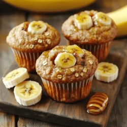 - 2 ripe bananas, peeled - 1 cup rolled oats - 1/4 cup honey or pure maple syrup - 1/2 cup plain yogurt or unsweetened applesauce - 2 large eggs - 1 teaspoon baking soda - 1 teaspoon pure vanilla extract - 1/2 teaspoon ground cinnamon - 1/4 teaspoon salt - 1/2 cup chocolate chips or chopped nuts (optional) The ingredients for these muffins offer great health benefits. Ripe bananas provide potassium and fiber, helping your heart and digestion. Rolled oats add whole grains, which give energy and keep you full. Honey or maple syrup acts as a natural sweetener, giving you a healthier option than sugar. Yogurt boosts protein and calcium, which are good for your bones. Eggs add more protein and help bind the muffins together. Ground cinnamon helps regulate blood sugar and adds flavor without extra calories. You can swap ingredients based on your needs. For a vegan option, replace eggs with flax eggs or chia seeds. Use dairy-free yogurt or applesauce for a lactose-free version. If you want to cut sugar, try using mashed dates instead of honey or maple syrup. Instant oats can work if you are in a pinch, but rolled oats give better texture. You can also use nuts or seeds instead of chocolate chips for a healthier twist. For the full recipe, refer to the earlier section. First, preheat your oven to 350°F (175°C). This step is key to baking. Next, prepare your muffin tin. You can line it with paper liners or lightly grease it with oil. This helps the muffins come out easily. Now, it’s time to blend. In a high-speed blender, add the ripe bananas, rolled oats, honey or maple syrup, yogurt or applesauce, and the eggs. Don’t forget the baking soda, vanilla extract, ground cinnamon, and salt. Blend on high speed until it is smooth. If needed, stop to scrape the sides with a spatula. This ensures everything mixes well. If you want added texture, fold in chocolate chips or nuts after blending. Carefully pour the batter into your prepared muffin tin. Fill each muffin cavity about two-thirds full. This gives the muffins room to rise. Place the tin in the oven and bake for 18-20 minutes. Check with a toothpick; it should come out clean or with a few crumbs. Once done, let the muffins cool in the tin for 5 minutes. Then, transfer them to a wire rack. This helps them cool evenly. Enjoy your Banana Oat Blender Muffins with a drizzle of honey for extra sweetness! You can find the Full Recipe for more detailed steps. To get the best texture in your muffins, use ripe bananas. They should be spotty and soft. This adds natural sweetness and moisture. Blend the mixture well. You want it smooth and creamy. If you leave lumps, the muffins may not rise evenly. Fill the muffin cups only two-thirds full. This gives them space to puff up nicely. One common mistake is overmixing the batter. Blend just enough to combine the ingredients. Overmixing makes the muffins tough. Avoid using unripe bananas. They lack the sweetness and flavor you need. Also, do not skip the resting time after baking. Letting them cool helps improve the texture. Serve these muffins warm for the best taste. Try drizzling honey on top for extra sweetness. Adding sliced bananas on the side makes it look pretty. You can also enjoy them with yogurt or a nut butter spread. These muffins pair well with a cold glass of milk or a warm cup of tea. For the full recipe, check out the detailed instructions! {{image_4}} You can easily make these muffins gluten-free. Just use gluten-free oats. For a vegan version, swap eggs for flax eggs. Mix one tablespoon of ground flaxseed with three tablespoons of water. Let it sit for five minutes to thicken. Replace yogurt with plant-based options like almond or coconut yogurt. These changes keep the muffins tasty and healthy. Feel free to get creative with flavors! You can add mix-ins like berries, nuts, or dried fruits. Chocolate chips give a sweet touch, while nuts add a nice crunch. Adding spices like nutmeg or ginger can also enhance the flavor. A teaspoon of vanilla or almond extract makes the muffins even more delicious. These muffins are perfect for breakfast or snacks. You can make standard-sized muffins or mini ones for bite-sized treats. If you want larger muffins, just fill the cups more. Adjust baking time if you change the size. Mini muffins may bake in about 12-15 minutes, while larger ones might take a few extra minutes. Check with a toothpick to see if they are done. After baking, let your muffins cool fully on a wire rack. Once cooled, place them in an airtight container. This keeps them fresh for up to 3 days. If you want to keep them longer, consider freezing them. Storing muffins in a cool, dry place helps maintain their soft texture. To freeze your Banana Oat Blender Muffins, wrap each muffin tightly in plastic wrap. Then, place the wrapped muffins in a freezer bag. Make sure to squeeze out as much air as possible before sealing. They can stay fresh in the freezer for up to 3 months. When you're ready to eat one, just pull it out and thaw it at room temperature. To reheat your muffins, use a microwave or an oven. For the microwave, heat one muffin for about 15 to 20 seconds. This warms it up without drying it out. If you prefer the oven, preheat it to 350°F (175°C) and bake the muffin for about 5 to 10 minutes. This method gives it a nice, warm texture. Enjoy your muffins warm for the best taste! To make Banana Oat Blender Muffins, gather your ingredients first. You need ripe bananas, rolled oats, honey or maple syrup, yogurt or applesauce, eggs, baking soda, vanilla extract, cinnamon, salt, and optional chocolate chips or nuts. Start by preheating your oven to 350°F (175°C). Prepare your muffin tin by lining it with paper liners or greasing it. Next, blend all your ingredients in a high-speed blender. Blend until smooth, making sure to scrape the sides if needed. Then, fold in any chocolate chips or nuts if you want. Pour the batter into the muffin tin, filling each cup about two-thirds full. Bake for 18-20 minutes, or until a toothpick comes out clean. Let the muffins cool on a wire rack. For the full recipe, check the details above. Yes, you can use instant oats instead of rolled oats. Instant oats will change the texture, making your muffins a bit softer and denser. If you prefer a heartier muffin, I suggest sticking with rolled oats. Rolled oats give a nice chewiness and help the muffins rise better. These muffins can last about 3-5 days when stored properly. Keep them in an airtight container at room temperature. If you want them to last longer, you can freeze them. They stay good in the freezer for up to three months. Just make sure to wrap them well in plastic wrap or a freezer bag. When ready to eat, thaw them overnight in the fridge or warm them in the microwave. You've learned about the key ingredients, their benefits, and how to make banana oat blender muffins. We discussed preparations, baking, and tips to get the best results. Consider variations for different diets and flavors. Lastly, storing and reheating your muffins helps them stay fresh longer. Keep experimenting with these muffins and enjoy the delight they bring! Your kitchen is now a place for tasty, healthy treats. Happy baking!