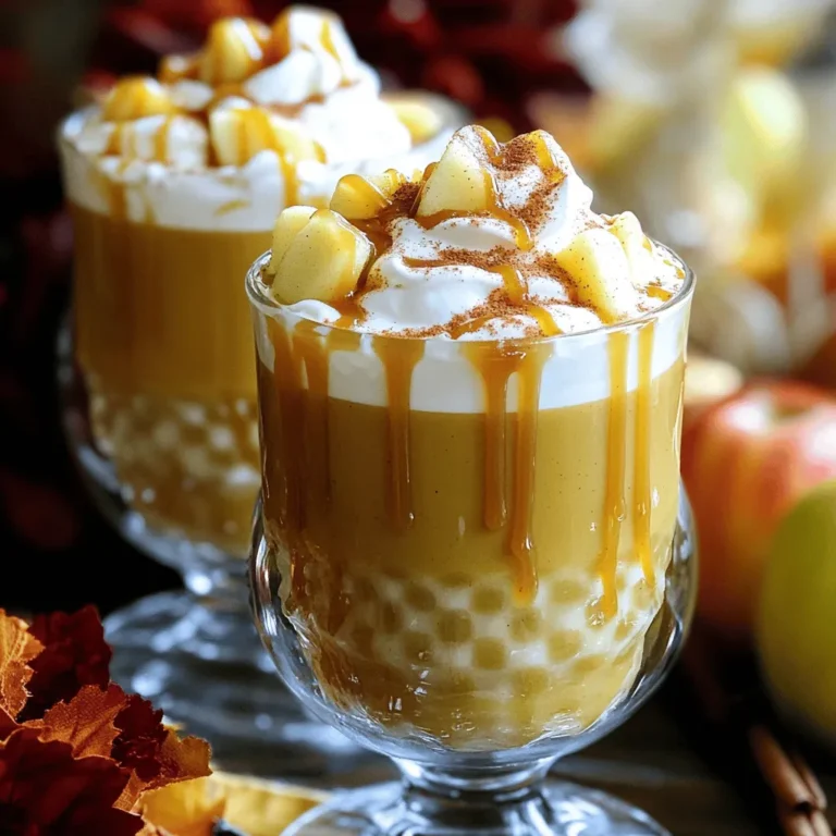 To create a delicious Caramel Apple Chai Tea Latte, you need a few simple ingredients. Here’s what you’ll gather: - 2 chai tea bags - 2 cups milk (your choice of dairy or non-dairy) - 1 cup water - 1 medium apple, peeled and chopped into small cubes - 3 tablespoons caramel sauce (plus more for drizzling on top) - 1 tablespoon brown sugar (optional, for a touch of sweetness) - 1/2 teaspoon ground cinnamon - Whipped cream (for topping, optional) - A pinch of ground nutmeg These ingredients combine to create a warm, comforting drink. The chai tea bags give a strong spice flavor. The apple adds sweetness and freshness. You can choose any milk you like, from whole to almond or oat. Caramel sauce is key for that sweet finish. Optional spices like nutmeg and cinnamon enhance the taste. Finally, whipped cream makes it look and taste even better. Enjoy your drink as a cozy fall treat! 1. Start with a medium saucepan. Add 1 cup of water and the chopped apple. 2. Bring the water to a rapid boil. Watch carefully as it heats. 3. Lower the heat and let the mixture simmer for 5 minutes. 4. The apples should become tender and slightly clear. 1. Remove the saucepan from the heat. 2. Add 2 chai tea bags to the apple-infused water. 3. Let the tea steep for about 5 minutes. 4. This step allows the apple flavor to mix with the chai spices. 1. Take out the chai tea bags and return the saucepan to low heat. 2. Pour in 2 cups of your chosen milk. 3. Add 3 tablespoons of caramel sauce and 1 tablespoon of brown sugar if you like it sweeter. 4. Stir in 1/2 teaspoon of ground cinnamon and a pinch of nutmeg. 5. Mix well to combine all the flavors. 1. Gently heat the mixture while stirring. 2. Keep an eye on it to avoid boiling. 3. Heat until it’s hot all the way through. 1. If you want a creamy texture, use a milk frother or whisk. 2. Froth until the latte is nice and foamy. 3. This step adds a fun touch to your drink. 1. Carefully pour the caramel apple chai tea latte into mugs or heatproof glasses. 2. Top with whipped cream, if desired. 3. Drizzle more caramel sauce on top for a sweet finish. 4. Sprinkle a bit of ground cinnamon to enhance the aroma. To get the best flavor, steep the chai tea bags for about five minutes. This time allows the rich spices to blend with the apple taste. Using good quality chai tea bags makes a big difference. Look for brands that use whole spices for a stronger flavor. Frothing the milk can make your latte creamy and fun. If you don’t have a frother, a whisk works too—just whip it up until it’s nice and foamy. When serving, use a cozy saucer and add a warm pastry or cookie on the side. This pairing makes for a delightful treat. If you want to change the sweetness, add more caramel or brown sugar. You can also try using honey or maple syrup. For spice, consider adding extra cinnamon or even ginger. Each spice can change the flavor profile, so feel free to experiment! {{image_4}} You can choose many types of milk for your latte. Almond milk gives a nutty flavor. Oat milk adds a creamy texture. Coconut milk brings a hint of sweetness. These choices are great for those who want dairy-free options. You can even try them based on where you are. In some places, nut milks are very popular, while others stick to regular cow's milk. You can make your drink even better with a few extras. Infusing vanilla or caramel extract can boost the sweet taste. Adding ground ginger can kick up the spice level. A little pinch of cardamom can also enhance the flavor. Feel free to experiment and find what you like best. To make an iced version, follow these easy steps. First, prepare the apple base and let it cool. Then, brew your chai tea as usual. After that, mix in milk and caramel sauce. Pour the mixture over ice in a tall glass. Stir it well and top with whipped cream and a drizzle of caramel. This version is perfect for warm days when you crave something refreshing. To keep your caramel apple chai tea latte fresh, refrigerate it in an airtight container. This helps prevent any flavors from changing. When you’re ready to enjoy it again, heat it gently on the stove or in the microwave. Stir well to mix the flavors back together. You can prep your ingredients in advance. Chop the apple and store it in a sealed container in the fridge. You can also brew the chai tea and mix it with the apple water. Chilling this mix makes a great base for iced drinks. Just add milk and caramel when you’re ready to serve. The latte can last about 3 days in the fridge. However, for the best taste, drink it within 1-2 days. If you see any changes in smell or texture, it’s best to toss it. Always trust your senses when it comes to safety. A Caramel Apple Chai Tea Latte is a warm drink that blends chai tea, sweet apples, and rich caramel. It brings together spices from the chai and the fruity taste of apples. The result is a cozy, fall-inspired drink perfect for chilly days. Yes, you can easily make this latte vegan. Simply replace the milk with any non-dairy milk like almond, oat, or soy. Use a vegan caramel sauce to keep it plant-based. This way, you still get all the delicious flavors without any animal products. To adjust sweetness, you can add more or less caramel sauce. If you like it sweeter, stir in extra caramel. If you want it less sweet, skip the brown sugar or use a sugar substitute. Taste as you go to find your perfect balance. Absolutely! While chai is traditional, you can try other teas like rooibos or spiced black tea. Each tea will give a unique twist to the flavor. Experiment with different types to see what you enjoy the most. You can usually find caramel apple chai lattes at coffee shops in the fall. Look for local cafes that feature seasonal drinks. Popular chains also offer similar drinks during autumn. Check customer reviews to find the best spots in your area. This blog post shared how to make a delicious caramel apple chai tea latte. You learned about the right ingredients, detailed steps, and helpful tips. You can customize this drink with milk options, added spices, or iced versions. Enjoy it warm or cold based on your mood. Experiment with flavors and presentations to find what you love. With these simple methods, you can impress family and friends with your cooking skills. Enjoy creating your perfect latte at home.