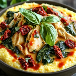 - 4 boneless, skinless chicken breasts - 1 cup sun-dried tomatoes, chopped - 1 cup fresh or frozen spinach The main ingredients bring rich flavors to this dish. The chicken breasts stay juicy while cooking. Sun-dried tomatoes add a punch of flavor. Fresh or frozen spinach brings a nice color and nutrition. Together, these ingredients create a hearty meal. - 1 medium onion, diced - 4 cloves garlic, minced - 1 teaspoon dried oregano - 1 teaspoon dried basil - ½ teaspoon red pepper flakes Flavor enhancers make this dish special. The diced onion and garlic build a tasty base. Oregano and basil give it that Tuscan touch. Red pepper flakes add warmth and spice. Adjust the flakes to fit your taste. These flavors mix well with the chicken and veggies. - 1 cup chicken broth - ½ cup heavy cream (or coconut cream) Cooking liquids keep everything moist. Chicken broth adds depth and richness. The heavy cream makes the sauce creamy and smooth. You can use coconut cream for a dairy-free option. These liquids combine with the ingredients for a tasty sauce. 1. Season the chicken breasts. Start by sprinkling salt, black pepper, dried oregano, dried basil, and red pepper flakes on both sides. This mix gives the chicken a great taste. Make sure to cover it well. 2. Prepare the onion and garlic. Dice one medium onion and mince four cloves of garlic. These will create a strong base in the slow cooker. 1. Layer the ingredients. First, spread the diced onion and minced garlic at the bottom of the slow cooker. Then, place the seasoned chicken breasts on top. This helps the chicken soak up the flavors. 2. Pour the chicken broth. After layering, add one cup of chicken broth over the chicken. This keeps the chicken moist and adds rich flavor as it cooks. 1. Set the slow cooker. Cover the pot with a lid and set it to cook. You can choose low for 6 to 7 hours or high for 3 to 4 hours, depending on your day. 2. Add cream before serving. About 30 minutes before serving, stir in half a cup of heavy cream. This makes the sauce creamy and rich. If you used frozen spinach, make sure it is heated through in the sauce. After cooking, shred the chicken and mix it with the sauce for a delicious dish. Using oil-packed sun-dried tomatoes gives your dish a rich taste. They add depth and sweetness. You will enjoy how they blend with the chicken. If you can, let the chicken marinate for a few hours. This will allow the flavors to soak in deeply. You may use a simple mix of olive oil, garlic, and herbs for marinating. Adjust cooking times based on your slow cooker type. Some cook faster than others. If you have a newer model, it may cook on high for less time. Check the chicken for doneness. You want it to be tender and juicy. To ensure even cooking, layer your ingredients carefully. This helps moisture stay in and keeps everything flavorful. For serving, place the Tuscan chicken over creamy polenta or pasta. Both options add a nice touch. Use a generous amount of sauce to coat your base. Garnish with fresh basil leaves for color and flavor. You can also sprinkle some grated cheese on top. For a complete meal, serve slices of crusty bread alongside. This adds texture and makes your dish even more enjoyable. {{image_4}} You can make this dish lighter by using coconut cream instead of heavy cream. Coconut cream adds a rich flavor without dairy. You can also add mushrooms or bell peppers for extra nutrition. These veggies bring more color and texture to the meal. For a Mediterranean twist, add olives to the slow cooker. Olives add a nice briny flavor that pairs well with the chicken. If you like some heat, try a spicy version. Add extra red pepper flakes or a dash of hot sauce to kick up the flavor. Consider making a larger batch of Slow Cooker Tuscan Chicken. This way, you can enjoy leftovers for lunch or dinner. You can also freeze portions for future meals. Just store them in airtight containers. This makes it easy to have a tasty meal ready when you need it. To store your Slow Cooker Tuscan Chicken, let it cool first. Place the leftovers in an airtight container. This keeps the flavors fresh. It will stay good in the fridge for about 3 to 4 days. Always check for any odd smells or changes in color before eating. If you want to freeze this dish, use freezer-safe bags or containers. Make sure to remove as much air as possible. This helps prevent freezer burn. The Tuscan chicken can last up to 3 months in the freezer. When you’re ready to eat it, thaw it overnight in the fridge. For reheating, you can use a microwave or stovetop. If using the microwave, heat in short bursts. Stir after each burst to avoid hot spots. If you choose the stovetop, warm it gently over low heat. Add a splash of chicken broth or cream to keep the sauce creamy. This helps maintain the dish's delicious texture. Can I use frozen chicken? Yes, you can use frozen chicken. Just extend the cooking time by one hour on low or 30 minutes on high. Ensure the chicken reaches 165°F for safety. How can I thicken the sauce? To thicken the sauce, mix a bit of cornstarch with water. Stir this mixture into the slow cooker about 30 minutes before serving. This will help create a nice, creamy sauce. Is this recipe gluten-free? Yes, this recipe is gluten-free. Just ensure the chicken broth you use is labeled gluten-free to stay safe. Can I substitute the heavy cream? You can use coconut cream as a dairy-free option. It adds a nice flavor and still gives a creamy texture. Can I cook it on high for a longer time? It’s best to stick to the recommended times. Cooking on high for too long can dry out the chicken. Follow the suggested 3-4 hours on high for best results. What can I serve with Slow Cooker Tuscan Chicken? Serve it over creamy polenta or pasta. You can also pair it with crusty bread for a complete meal. Fresh basil leaves make a lovely garnish as well. This recipe for Slow Cooker Tuscan Chicken is simple and full of flavor. It features tender chicken, rich sun-dried tomatoes, and fresh spinach. By layering the ingredients in your slow cooker and using the right cooking liquids, you ensure a delicious meal. Don't forget the tips for enhancing flavor and presentation. You can also explore healthy alternatives or fun twists. This meal is perfect for busy days and warms up well. Now, you are ready to impress with this easy and tasty dish.