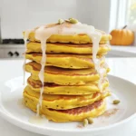 - 1 cup all-purpose flour - 1 tablespoon baking powder - 1 teaspoon baking soda - 1 teaspoon ground cinnamon - ½ teaspoon ground nutmeg - ½ teaspoon salt - 2 tablespoons brown sugar These dry ingredients are the base of our pancakes. The flour gives them structure, while the baking powder and baking soda help them rise. Ground cinnamon and nutmeg add warm, cozy flavors that scream fall. Salt balances the sweetness from the brown sugar. - 1 cup pumpkin puree - 1 cup buttermilk - 1 large egg - 2 tablespoons melted butter Pumpkin puree brings a rich, creamy texture and a lovely color. Buttermilk adds tanginess and helps the pancakes stay moist. The egg binds everything together, while melted butter adds a touch of richness. - ½ cup powdered sugar - 2 teaspoons milk - 1 teaspoon vanilla extract This icing is easy to make and super tasty. It adds sweetness and makes the pancakes feel special. The vanilla extract gives a nice depth of flavor to the icing, making it a perfect drizzle on top of the warm pancakes. First, grab a large bowl. Whisk together: - 1 cup all-purpose flour - 1 tablespoon baking powder - 1 teaspoon baking soda - 1 teaspoon ground cinnamon - ½ teaspoon ground nutmeg - ½ teaspoon salt - 2 tablespoons brown sugar Make sure everything is mixed well. This will give your pancakes the right texture and flavor. In a different bowl, mix: - 1 cup pumpkin puree - 1 cup buttermilk - 1 large egg - 2 tablespoons melted butter Stir these until you see a smooth blend. This mix adds moisture and a warm pumpkin flavor. Now, gently pour the wet mix into the dry bowl. Stir them together slowly. You want to combine them just enough. It's okay to leave a few lumps. Overmixing will make your pancakes tough. Next, heat a non-stick skillet over medium heat. Lightly grease it with cooking spray or butter to avoid sticking. For each pancake, pour about ¼ cup of batter onto the skillet. Cook until bubbles form on top, which takes about 2-3 minutes. When the edges look set, flip the pancake with a spatula. Cook for another 2-3 minutes until they are golden brown. Remove the pancakes and keep them warm on a plate. In a small bowl, whisk together: - ½ cup powdered sugar - 2 teaspoons milk - 1 teaspoon vanilla extract Keep mixing until it’s smooth and creamy. This icing adds a sweet finish to your pancakes. Drizzle your icing over the warm pancakes right before serving. For a fun touch, add some pumpkin seeds or a light dusting of cinnamon on top. Enjoy your flavorful fall treat! To get the best pancake texture, avoid overmixing the batter. Mixing too much makes the pancakes tough. Just stir until the dry and wet ingredients combine. It's okay to have small lumps in the batter. They help keep the pancakes fluffy. Cooking at the right temperature is key. Preheat your skillet over medium heat. If it’s too hot, pancakes burn on the outside and stay raw inside. Cook each side for about 2-3 minutes. Look for bubbles forming on top before you flip them. You can serve these pancakes with many toppings. Try fresh fruit like bananas or berries. A dollop of whipped cream adds sweetness too. For something different, add a sprinkle of pumpkin seeds for crunch. Don’t forget the warm maple syrup on the side! Pair your pancakes with a hot drink. Coffee or chai tea works great. A glass of apple cider can also complement these fall flavors. If you can’t find pumpkin puree, use mashed sweet potatoes or butternut squash. These will give a similar taste and texture. For a dairy-free option, you can replace buttermilk with almond milk mixed with a splash of vinegar. This dairy-free buttermilk works well in pancakes too. Just let it sit for a few minutes before using it in your mix. {{image_4}} You can make these pancakes even better by adding nuts. Chopped walnuts or pecans bring a crunchy texture. They also add a nice flavor contrast to the soft pancakes. Just mix them into the batter before you cook. Start with about ¼ cup of nuts for a great taste. If you love chocolate, try adding chocolate chips. They melt and create gooey pockets of sweetness. Just fold ½ cup of chocolate chips into the batter. This twist makes the pancakes extra fun and indulgent. Kids especially love this version! Want to make these pancakes healthier? You can reduce sugar and calories easily. Try using less brown sugar in the batter. You might also swap some all-purpose flour for whole wheat flour. This keeps the flavor and adds fiber. Another tip is to use a sugar substitute for the icing. These small changes can make a big difference without losing taste. After making Cinnamon Roll Pumpkin Pancakes, let them cool completely on a wire rack. This step prevents sogginess. Once cooled, stack pancakes with parchment paper between each one. Place them in an airtight container. Store the container in the fridge for up to three days. This method keeps them fresh and ready for your next breakfast! When you want to enjoy leftover pancakes, the best way to reheat them is in a skillet. Heat the skillet over medium-low heat. Place the pancakes in the skillet and warm for about one minute on each side. This method keeps them moist and fluffy. You can also use the microwave, but be careful not to overheat. Heat for about 15-20 seconds at a time until warm. To freeze your pancakes, first, allow them to cool completely. Then, layer them with parchment paper in a freezer-safe bag. Squeeze out as much air as possible before sealing. Pancakes can be frozen for up to two months. When you're ready to eat them, thaw overnight in the fridge. Reheat them in a skillet or microwave. Expect them to taste just as good as fresh! Yes, you can make these pancakes ahead. Prepare the batter and store it in the fridge for up to 24 hours. Just remember to mix it again before cooking. You can also cook the pancakes and keep them warm. Pancakes are done when they are golden brown. Look for bubbles forming on the surface. The edges should look set. This usually takes about 2-3 minutes per side. If you don’t have buttermilk, you can make a substitute. Mix 1 cup of milk with 1 tablespoon of vinegar or lemon juice. Let it sit for five minutes. This will work well in your pancake recipe. Yes, you can double the recipe easily. Just multiply all ingredients by two. This will give you more delicious pancakes for family or friends. To keep pancakes warm, stack them on a plate. Cover them with a clean kitchen towel or foil. You can also place the plate in a low oven, around 200°F, while you cook the rest. This keeps them warm without drying them out. This post covered everything you need for Cinnamon Roll Pumpkin Pancakes. We explored all ingredients, from dry to wet. I shared step-by-step cooking instructions and useful tips for perfect results. You learned about variations to mix things up and how to store leftovers. In summary, these pancakes are easy and fun to make. With a few simple steps, you'll impress anyone at breakfast. Enjoy every bite and experiment with different toppings!