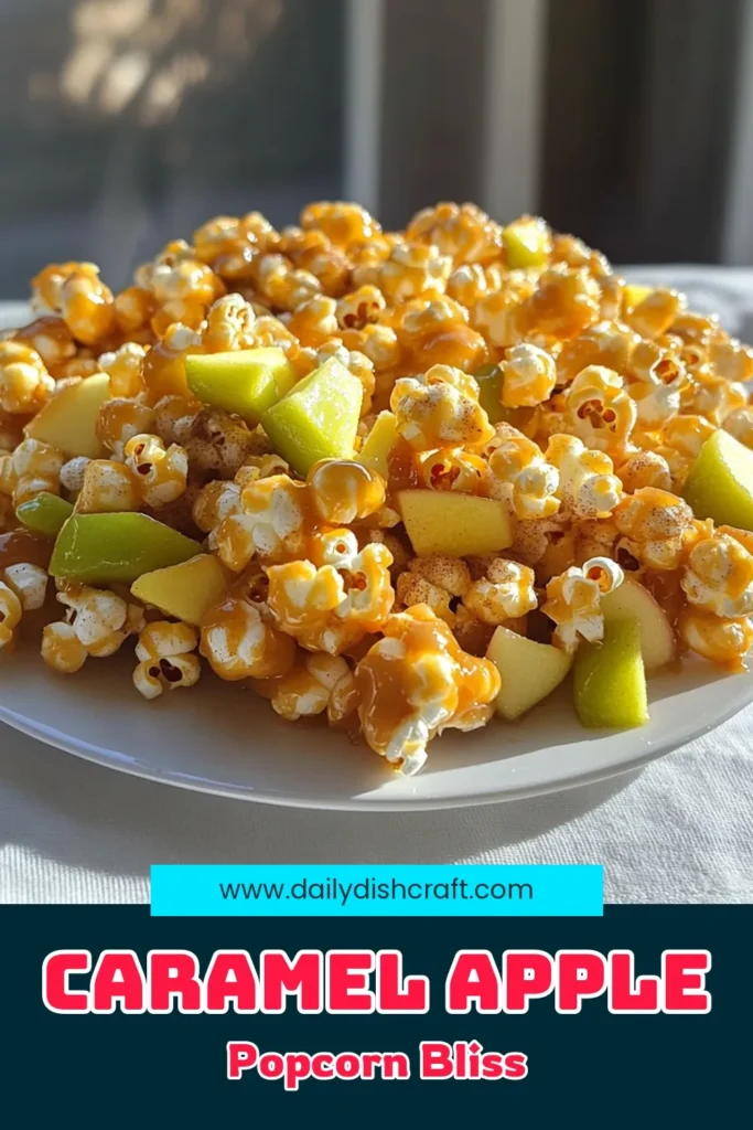 Indulge in a delicious treat with these Caramel Apple Popcorn Clusters! This easy recipe combines popped popcorn, tart apples, and a rich caramel sauce for a sweet snack that’s perfect for any occasion. With simple steps, you can create mouthwatering clusters in no time. Click through to explore the full recipe and surprise your friends and family with this delightful treat! #CaramelApplePopcorn #SnackRecipes #SweetTreats #FallFavorites