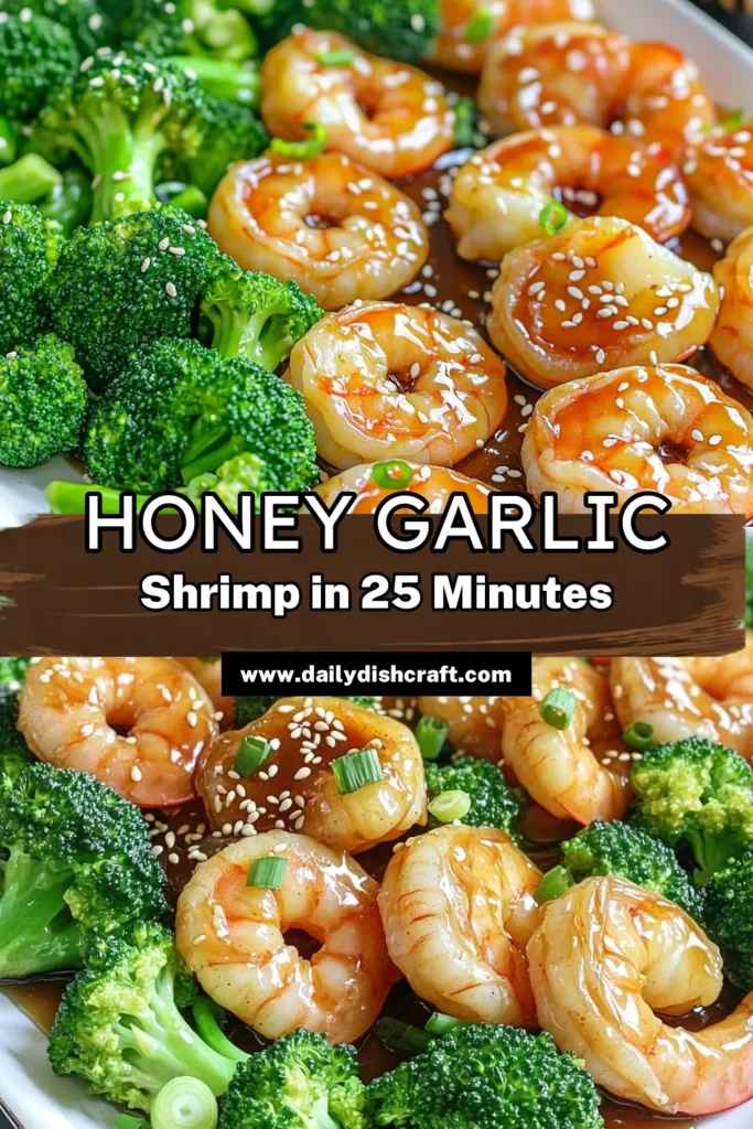 Savor the delicious flavors of this Honey Garlic Shrimp & Broccoli Delight! This easy recipe combines succulent shrimp with crisp broccoli in a sweet and savory honey garlic sauce. Perfect for busy weeknights, it's ready in just 25 minutes! Click through for full instructions and tips to make this dish shine on your dinner table. Your taste buds will thank you! #HoneyGarlicShrimp #EasyDinnerRecipes #HealthyEating #SeafoodLovers