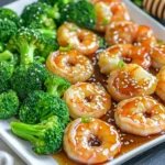 - 1 pound large shrimp, peeled and deveined - 4 cups broccoli florets - 1/4 cup honey - 4 cloves garlic, minced - 2 tablespoons soy sauce (or tamari for gluten-free) - 2 tablespoons olive oil - 1 teaspoon freshly grated ginger - 1 teaspoon cornstarch - Salt and black pepper to taste - Sesame seeds for garnish - 2 green onions, thinly sliced for garnish Each ingredient plays a key role in making this dish special. First, the shrimp adds protein and a light texture. I always use large shrimp for a satisfying bite. The broccoli gives color and crunch. Its slight bitterness pairs well with the sweet sauce. Honey is the star. It brings sweetness and a beautiful glaze to the shrimp. Garlic adds a strong flavor that balances the sweetness. Soy sauce deepens the taste, giving it umami. I like to use tamari for a gluten-free option. Olive oil helps with cooking. It also adds richness to the dish. Ginger gives a warm kick that brightens the flavors. Cornstarch acts as a thickener in the sauce, making it stick to the shrimp and broccoli. Seasoning with salt and black pepper brings everything together. For garnish, sesame seeds add a nutty crunch. Green onions bring freshness, making the dish look and taste vibrant. Gather all these ingredients for a fun and tasty meal. - Step 1: Preheat the Oven Start by preheating your oven to 400°F (200°C). This temperature helps cook the shrimp and broccoli evenly. Line a large baking sheet with parchment paper. This step prevents the food from sticking. - Step 2: Make the Marinade In a mixing bowl, combine these ingredients: - 1/4 cup honey - 4 cloves garlic, minced - 2 tablespoons soy sauce - 2 tablespoons olive oil - 1 teaspoon freshly grated ginger - 1 teaspoon cornstarch - Salt and black pepper, to taste Whisk these together until smooth. This marinade adds sweet and savory flavors to the shrimp. - Step 3: Marinate the Shrimp Add 1 pound of large shrimp, peeled and deveined, to the marinade. Toss gently to coat every shrimp. Let the shrimp marinate for about 10 minutes. This step enhances the flavor of the shrimp. - Step 4: Prepare the Broccoli While the shrimp marinates, prepare 4 cups of broccoli florets. In another bowl, toss the broccoli with a drizzle of olive oil, salt, and pepper. Make sure each piece is well-seasoned. This will help the broccoli stay tasty and bright. - Step 5: Arrange Shrimp and Broccoli Once the shrimp is marinated, arrange the shrimp on one side of the baking sheet. On the other side, spread the seasoned broccoli. This layout allows both to cook well without mixing. - Step 6: Bake in the Oven Place the baking sheet in the preheated oven. Bake for about 12-15 minutes. Keep an eye on it. The shrimp should turn opaque, while the broccoli should be tender but still crisp. Stir halfway through to ensure even cooking. - Step 7: Garnish and Serve After baking, carefully remove the sheet pan from the oven. Let it cool slightly. Garnish with sesame seeds and sliced green onions. This adds a fresh touch and makes your dish look appealing. Serve it on a platter and drizzle any remaining sauce on top for added flavor. - Marinating Time for Maximum Flavor Marinating shrimp boosts flavor. I suggest 10 minutes. This time lets the shrimp soak in the honey garlic mix. - Ideal Oven Temperature and Timing Set your oven to 400°F (200°C). This heat cooks shrimp and broccoli well. Bake for about 12-15 minutes. The shrimp should turn opaque, and broccoli should be tender. - Preventing Sticking on the Baking Sheet Use parchment paper on your baking sheet. This simple step keeps shrimp and broccoli from sticking. It also makes cleanup easy. - Plating the Dish Serve your shrimp and broccoli on a big platter. A colorful plate makes the meal look nice. - Enhancing Flavor with Remaining Sauce Drizzle any leftover sauce from the sheet over your dish. This adds extra taste and makes it shine. - Best Sides to Pair with the Dish Serve with rice or quinoa. These sides soak up the sauce well. You can also add a simple salad for freshness. {{image_4}} Substituting Shrimp with Chicken or Tofu You can easily swap shrimp for chicken or tofu. If using chicken, cut it into bite-sized pieces. For tofu, use firm tofu and press it to remove excess water. Both alternatives will soak up the honey garlic sauce well. Adding Other Vegetables (e.g., bell peppers, snap peas) Feel free to mix in other vegetables. Bell peppers add color and crunch. Snap peas bring a sweet taste and snap. Just cut them to similar sizes so they cook evenly with the shrimp or chicken. Adjusting Sauce Ingredients for Different Flavors You can change the flavor of the sauce. Add chili flakes for heat or lime juice for zest. Swap honey with maple syrup for a different sweetness. These small tweaks can create a whole new dish from the same base recipe. Gluten-Free Options To make this dish gluten-free, use tamari instead of soy sauce. Check that your other ingredients, like honey and cornstarch, are gluten-free too. This keeps the meal safe for those with gluten sensitivities. Low-Carb Alternatives If you want fewer carbs, reduce the honey or use a sugar substitute. You can also add more low-carb veggies like zucchini or cauliflower. They fit well into the meal without adding many carbs. Vegan Version Suggestions For a vegan option, substitute the shrimp with chickpeas or mushrooms. Replace honey with agave syrup or maple syrup. These changes keep the dish plant-based while maintaining great flavor. - Best Practices for Refrigeration After dinner, let your shrimp and broccoli cool. Store leftovers in an airtight container. This keeps them fresh for up to three days in the fridge. If you want to keep them longer, freezing is a great option. - Freezing for Longer Storage For long-term storage, place the shrimp and broccoli in a freezer-safe bag. Make sure to remove as much air as you can. This helps prevent freezer burn. You can freeze them for up to three months. When you’re ready to eat, just thaw overnight in the fridge. - Best Methods to Reheat The best way to reheat your shrimp and broccoli is in the oven. Preheat your oven to 350°F (175°C). Spread the leftovers on a baking sheet and warm them for about 10 minutes. You can also use a microwave if you’re short on time. Just heat in 30-second bursts until hot. - Tips for Maintaining Texture To keep the shrimp tender and the broccoli crisp, avoid overcooking. Stir halfway through reheating to ensure even warming. Adding a splash of water before microwaving can help keep everything moist. Enjoy your meal just like it was fresh! How long should I marinate the shrimp? You should marinate the shrimp for about 10 minutes. This short time helps the shrimp soak in the sweet and savory flavors of the marinade. If you marinate too long, the shrimp might get mushy. Can I use frozen shrimp for this recipe? Yes, you can use frozen shrimp. Just make sure to thaw them first. You can leave them in the fridge overnight or run them under cold water to speed up the process. What if I don’t have cornstarch? If you don’t have cornstarch, you can use flour instead. It works well to thicken the sauce, but it may not give the same shine and crispness to the shrimp. How do I know when the shrimp is fully cooked? The shrimp is done when it turns opaque and pink. It should curl slightly, but not too much. Overcooking makes shrimp tough, so keep an eye on them as they bake. Can I prepare the dish in advance? You can prepare the marinade and marinate the shrimp ahead of time. Just store it in the fridge until you are ready to bake. The broccoli should be fresh to keep its crunch. What are some good side dishes to serve with this recipe? Steamed rice or quinoa pair nicely with this dish. You can also serve a light salad or some crusty bread to soak up the honey garlic sauce. Can I use another type of fish or seafood? Yes, you can use chicken, tofu, or even scallops. Just adjust the cooking time as needed. Each option will bring its unique flavor and texture to the dish. This recipe for shrimp and broccoli offers a simple, delicious meal. You learned about the key ingredients and steps, from marinating shrimp to baking. Remember to experiment with flavors and ingredients for your taste. Store leftovers properly to enjoy later. Cooking can be fun and creative, so don't hesitate to try new things. Enjoy every bite of your flavorful dish!