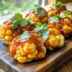 - Cauliflower florets - 1 cup all-purpose flour - 1 cup plant-based milk (almond or soy) - 1 teaspoon garlic powder - 1 teaspoon onion powder - 1 teaspoon smoked paprika - 1/2 teaspoon salt - 1/2 teaspoon black pepper - 1/2 cup BBQ sauce (your favorite brand or homemade) - 1 tablespoon olive oil - Fresh cilantro or parsley, for garnish To make these BBQ cauliflower wings, you need a medium head of cauliflower. Cut it into florets. Make sure they are all about the same size. This helps them cook evenly. For the batter, mix flour, plant-based milk, garlic powder, onion powder, smoked paprika, salt, and black pepper. This mix gives the wings a tasty crunch. You can use any BBQ sauce you like. Homemade or store-bought, both work great. Finally, fresh herbs like cilantro or parsley make a lovely garnish. They add color and freshness to your dish. Enjoy your cooking and get ready for some delicious wings! Start by rinsing the cauliflower under cold water. This step removes dirt and gives a fresh taste. Next, cut the cauliflower into bite-sized florets. Aim for a uniform size. When all pieces are even, they cook evenly. This helps avoid any burnt or undercooked parts. In a large bowl, mix the flour and plant-based milk. Add the garlic powder, onion powder, smoked paprika, salt, and black pepper. Use a whisk to combine everything. You want a smooth batter with no lumps. The right consistency should be creamy. If it's too thick, add a bit more milk. If it's too thin, add a little flour. Take each floret and dip it into the batter. Make sure to coat all sides well. This gives the wings a nice crunch. Allow any excess batter to drip off. Place the coated florets on a plate. Avoid piling them too high to keep them from getting soggy. Preheat your air fryer to 400°F (200°C). This takes about 3-5 minutes. Once it's hot, lay the battered cauliflower in the basket. Keep them in a single layer. This helps them crisp up nicely. Air fry for 12-15 minutes. Shake the basket halfway through to ensure even cooking. Look for a golden brown color to know they’re ready. When the wings finish cooking, take them out carefully. Transfer them back to your mixing bowl. Drizzle BBQ sauce over them. Gently fold to coat each piece evenly. Timing is key here. After coating, return them to the air fryer for another 3-5 minutes. This caramelizes the sauce, making it sticky and delicious. For a beautiful presentation, arrange the wings on a serving platter. Garnish them with chopped cilantro or parsley. This adds a pop of color. You can serve them with your favorite dips or sides for a complete meal. Enjoy these tasty bites! To get that perfect crispy texture, preheat your air fryer. Preheating helps the wings cook evenly and form a nice crust. Set your air fryer to 400°F (200°C) for about 3-5 minutes. This simple step makes a big difference in texture. When placing the cauliflower in the basket, leave space between each piece. This allows hot air to flow around the wings, making them crispier. If the wings touch, they will steam instead of fry. Aim for a single layer, and you’ll achieve great results. You can easily adjust the spice levels in your batter. Want it spicier? Add some cayenne pepper or chili powder. For a milder flavor, reduce the amount of smoked paprika. You can also switch up the BBQ sauce. Try different brands or homemade versions for unique flavors. A tangy sauce can give a nice kick, while a sweet sauce adds depth. Experiment until you find your favorite! One common mistake is overcrowding the air fryer basket. When you pack too many wings in, they don’t cook evenly. Always leave space for the hot air to circulate. Another mistake is not having a smooth batter. Lumpy batter can lead to uneven coating. Make sure to whisk your ingredients well until the batter is creamy and free of lumps. This helps the wings stay coated and delicious! {{image_4}} You can easily make these BBQ cauliflower wings vegan and gluten-free. Instead of all-purpose flour, use chickpea flour or almond flour. Both options give a nice texture. For milk, choose almond, soy, or oat milk. They all work well in the batter. When picking BBQ sauce, check labels for gluten-free options. Many sauces are vegan already, but it's wise to read the ingredients. Some brands use honey, which is not vegan. Make sure to find one that fits your diet. Boring batter is not an option! You can spice things up by adding more flavors. Try adding cayenne pepper for heat or a bit of cumin for earthiness. A dash of Italian herbs also adds a nice twist. Once your wings are cooked, you can experiment with sauces. Swap BBQ sauce for buffalo sauce or a spicy garlic sauce. Mix and match to find your favorite flavor combination. The options are endless! These BBQ cauliflower wings taste great with sides. Serve them with a fresh salad or some crunchy veggie sticks. They also pair well with sweet potato fries for a fun twist. For dips, ranch or blue cheese dressing is classic. You can also try a zesty yogurt dip or a spicy sriracha mayo. These dips add extra creaminess and flavor, making your meal even better. To keep your BBQ cauliflower wings fresh, use airtight containers. Glass or BPA-free plastic containers work best. Ensure the wings cool down to room temperature before sealing the container. This way, moisture won’t build up inside. Store them in the fridge. They stay good for up to three days. When reheating, use your air fryer for the best results. Set it to 350°F (175°C). Air fry for about 5-7 minutes. This helps maintain their crispiness. If you use a microwave, the wings may turn soggy. If you must use a microwave, heat on low power for short bursts. Always check the wings to avoid overheating. You can also freeze your BBQ cauliflower wings. First, let them cool completely. Place them in a single layer on a baking sheet. Freeze for about 1-2 hours until solid. Then transfer them to a freezer-safe bag. Remove as much air as possible. For cooking, thaw them in the fridge overnight. Cook straight from frozen in the air fryer at 400°F (200°C) for about 15-20 minutes. This will help bring back that crispy texture. Cook cauliflower in an air fryer for 12 to 15 minutes. The cooking time can change based on the floret size. For smaller pieces, aim for 12 minutes. For larger pieces, stick closer to 15 minutes. Always shake the basket halfway through to ensure even cooking. You want those bites crispy and golden brown. Yes, you can prepare these wings in advance. Cook the cauliflower and toss it in the BBQ sauce. Then, store them in the fridge for up to 24 hours. When you’re ready to enjoy, just pop them back into the air fryer for a quick reheat. This way, you save time and still get great flavor. Choose your favorite BBQ sauce for these wings! I recommend brands like Sweet Baby Ray's for a sweet touch or Stubb's for a tangy kick. If you like a smoky flavor, try a sauce with chipotle. Homemade BBQ sauce is also a great option if you want to control the ingredients. Yes, fresh cauliflower works great! It usually has a better texture than frozen. Make sure to rinse and cut it into even florets. This helps them cook uniformly. Frozen cauliflower may need longer cooking time due to moisture content, but fresh is always a tasty choice. These BBQ cauliflower wings are a healthier option than traditional wings. They are lower in calories and full of nutrients. Cauliflower is high in fiber and vitamins. While the batter adds some carbs, it balances out with the veggies. Serve with a nice salad for a complete meal. You now have a clear guide on making delicious BBQ cauliflower wings. We covered ingredients, step-by-step instructions, tips for best results, and variations for dietary needs. Remember to avoid overcrowding the air fryer for crispiness. Use the right batter consistency, and don’t skip on garnishes to make your dish shine. Enjoy experimenting with flavors and sauces. These tips will help you create a tasty, healthy snack that everyone can enjoy!