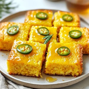 To make Jalape&ntilde;o Cheddar Cornbread, you'll need these key items: - 1 cup cornmeal - 1 cup all-purpose flour - 1 tablespoon baking powder - 1/2 teaspoon salt - 1/4 teaspoon black pepper - 1 cup buttermilk - 2 large eggs - 1/4 cup vegetable oil - 1 cup shredded sharp cheddar cheese - 2-3 jalape&ntilde;os, finely chopped - 2 tablespoons honey (optional) You can enhance your cornbread with these fun extras: - Chopped green onions for a fresh taste - Crumbled bacon for a smoky flavor - Diced red bell peppers for sweetness If you lack an ingredient, here are smart swaps: - Use regular milk mixed with 1 tablespoon vinegar instead of buttermilk. - Substitute olive oil for vegetable oil for a richer flavor. - If you want a milder cornbread, remove the seeds from the jalape&ntilde;os. These tips make it easy to customize your cornbread. Enjoy the process and make it yours! {{ingredient_image_2}} Start by preheating your oven to 400&deg;F (200&deg;C). Grease an 8-inch square baking pan lightly. You can also line it with parchment paper for easy removal. In a large bowl, mix together these dry ingredients: - 1 cup cornmeal - 1 cup all-purpose flour - 1 tablespoon baking powder - 1/2 teaspoon salt - 1/4 teaspoon black pepper Whisk these together until no clumps remain. This step is key for a smooth batter. In another bowl, whisk together: - 1 cup buttermilk (or milk with vinegar) - 2 large eggs - 1/4 cup vegetable oil - 2 tablespoons honey (optional) Make sure everything blends well. This wet mix adds moisture and flavor. Now, pour the wet mixture into the dry ingredients. Stir gently with a spatula until just combined. Then, fold in: - 1 cup shredded sharp cheddar cheese - 2-3 finely chopped jalape&ntilde;os Be gentle! You want a fluffy cornbread, not a dense one. Transfer the batter to your prepared pan and smooth the top. Bake for 20-25 minutes. Check for doneness with a toothpick&mdash;it should come out clean when done. Let the cornbread cool in the pan for about 10 minutes. Then, move it to a wire rack to cool completely. Serve it warm, cut into squares. A drizzle of honey on top adds a nice touch! Consider offering butter on the side for spreading. Fresh jalape&ntilde;o slices make a great garnish. Enjoy your flavorful creation! To get that ideal cornbread texture, use the right cornmeal. I often prefer a coarse grind. It adds a nice crunch. When mixing, combine your dry ingredients well. This prevents clumps. Avoid over-mixing the wet and dry mixes. A few lumps are okay. This keeps your cornbread light and fluffy. Do you want more heat? Add extra jalape&ntilde;os. If you prefer less spice, remove seeds and membranes. You can also use milder peppers, like poblanos. For a sweet-spicy balance, include honey. It adds a nice contrast to the heat. Cornbread pairs well with many dishes. I love serving it with chili or soup. You can also enjoy it with BBQ. For a fun twist, top it with butter and honey. It&rsquo;s great warm or at room temperature. You can even add a sprinkle of cheese or sliced jalape&ntilde;os on top for extra flair! Pro Tips Use Fresh Ingredients: Always check the freshness of your baking powder and ingredients to ensure the best rise and flavor in your cornbread. Room Temperature Eggs: Using room temperature eggs helps to create a smoother batter and promotes even baking, resulting in a fluffy texture. Don't Overmix: Mixing the batter just until combined is key. Overmixing can lead to dense cornbread instead of light and airy. Customize Heat Level: Adjust the number of jalape&ntilde;os based on your heat preference. Removing the seeds and membranes will also reduce the spiciness. {{image_4}} You can switch up the cheese in this cornbread. Instead of sharp cheddar, try pepper jack. It adds a nice kick. Monterey Jack melts well, too, making the bread extra gooey. For a milder flavor, use mozzarella. Its creaminess blends perfectly with the jalape&ntilde;os. If you love blue cheese, crumble some in for a bold taste. Feel free to play with spices! Add smoked paprika for a rich, smoky flavor. You can use cayenne pepper if you want more heat. For a fresh twist, add chopped cilantro or green onions. These herbs brighten the dish and add a fresh taste. If you prefer a more complex flavor, consider adding cumin. It gives a warm, earthy note to the cornbread. This cornbread can be both sweet and savory. If you like it sweet, add more honey or brown sugar. This balances the heat from the jalape&ntilde;os. You can also mix in corn kernels for a sweeter bite. On the savory side, try adding crumbled bacon or diced ham. These savory additions make the cornbread heartier and richer. To keep your Jalape&ntilde;o Cheddar Cornbread fresh, wrap it tightly in plastic wrap. You can also place it in an airtight container. Store it at room temperature for up to two days. If you want to keep it longer, refrigerate it for up to one week. Be sure to let it cool completely before storing. This avoids sogginess and keeps the texture nice. When you're ready to enjoy your cornbread again, preheat your oven to 350&deg;F (175&deg;C). Place the cornbread on a baking sheet. Cover it with foil to prevent it from drying out. Heat for about 10-15 minutes, or until warmed through. You can also use a microwave for quick reheating. Just wrap a slice in a damp paper towel and heat for 20-30 seconds. Freezing is a great way to save your cornbread for later. Cut it into squares and wrap each piece in plastic wrap. Then, place them in a freezer bag or airtight container. Label the bag with the date. You can freeze cornbread for up to three months. To enjoy it, thaw it in the fridge overnight before reheating. This keeps the cornbread moist and delicious. Yes, you can use regular milk. To mimic buttermilk, mix 1 cup of milk with 1 tablespoon of vinegar. Let it sit for 5 minutes. This helps add some tanginess to your cornbread. To boost the jalape&ntilde;o flavor, try using roasted jalape&ntilde;os. Roasting adds depth and a smoky taste. You may also leave some seeds in the peppers for extra heat. Another option is to use jalape&ntilde;o powder for a more intense flavor. Jalape&ntilde;o Cheddar Cornbread pairs well with chili, soups, or barbecued meats. It also goes nicely with a fresh salad. For breakfast, serve it with eggs or as a side with your favorite jam. The cornbread is done when its top is golden brown. Insert a toothpick in the center. If it comes out clean, your cornbread is ready. You can also gently press on the top; it should spring back. You now have all the tips and steps to make delicious Jalape&ntilde;o Cheddar Cornbread. We covered the essential and optional ingredients and how to use them. I shared a clear guide for prepping, mixing, baking, and cooling your cornbread. You learned how to adjust spice levels and store leftovers too. Follow these steps and tips, and your cornbread will impress everyone. Enjoy your baking and the tasty results!