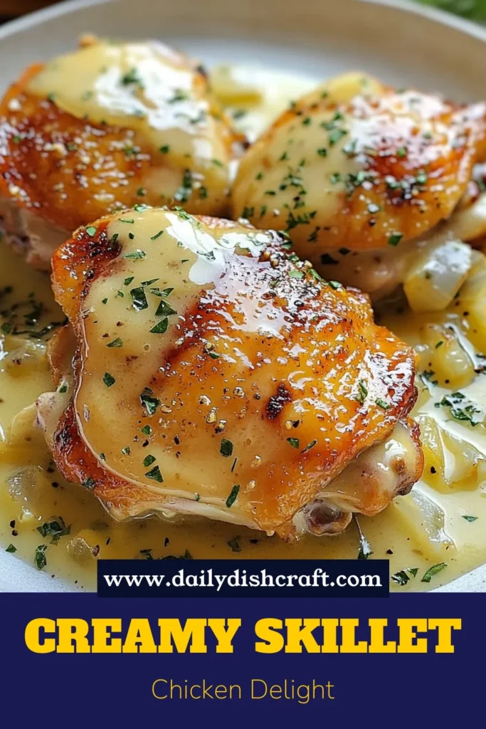 Discover this mouthwatering smothered chicken recipe that delivers effortless flavor in just one skillet! Perfect for a cozy night in, these one-skillet chicken thighs are marinated in a creamy buttermilk chicken marinade, creating a rich and tender dish. This easy chicken dinner is sure to impress and satisfies your foodie cravings. Dive into this delicious creamy chicken dish tonight! Save and try it out! #SmotheredChicken #EasyDinner #ChickenRecipe #ComfortFood