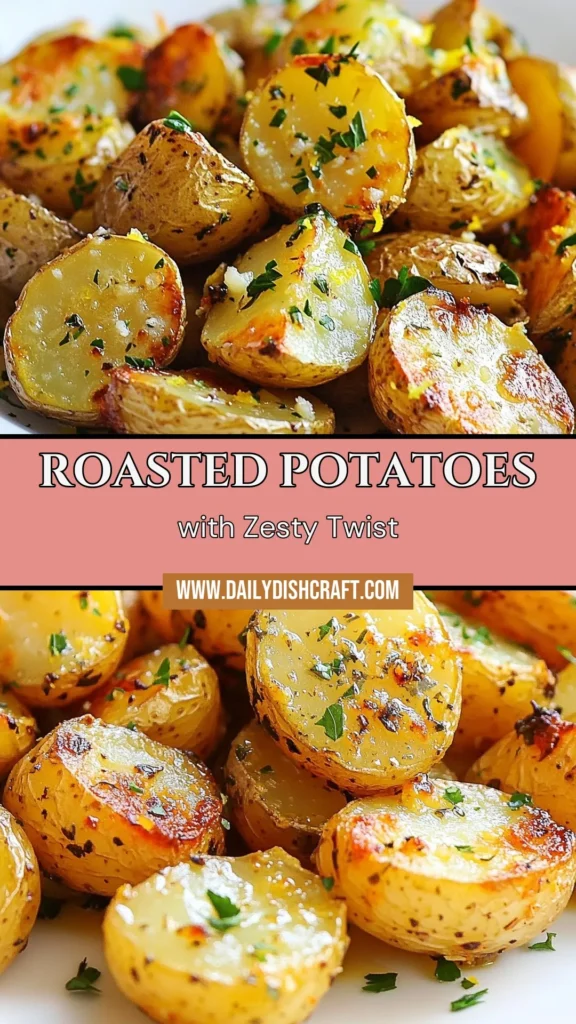 Discover the ultimate zesty roasted potatoes recipe with these Lemon Garlic Roasted Potatoes! Perfectly oven roasted baby potatoes combined with garlic and lemon create an irresistible flavor. These easy garlic lemon potatoes are a must-try for anyone who loves crispy roasted potatoes with lemon. Impress your guests with this simple yet delicious side dish! Save and try this recipe today! #RoastedPotatoes #EasyRecipes #LemonGarlic #SideDishIdeas