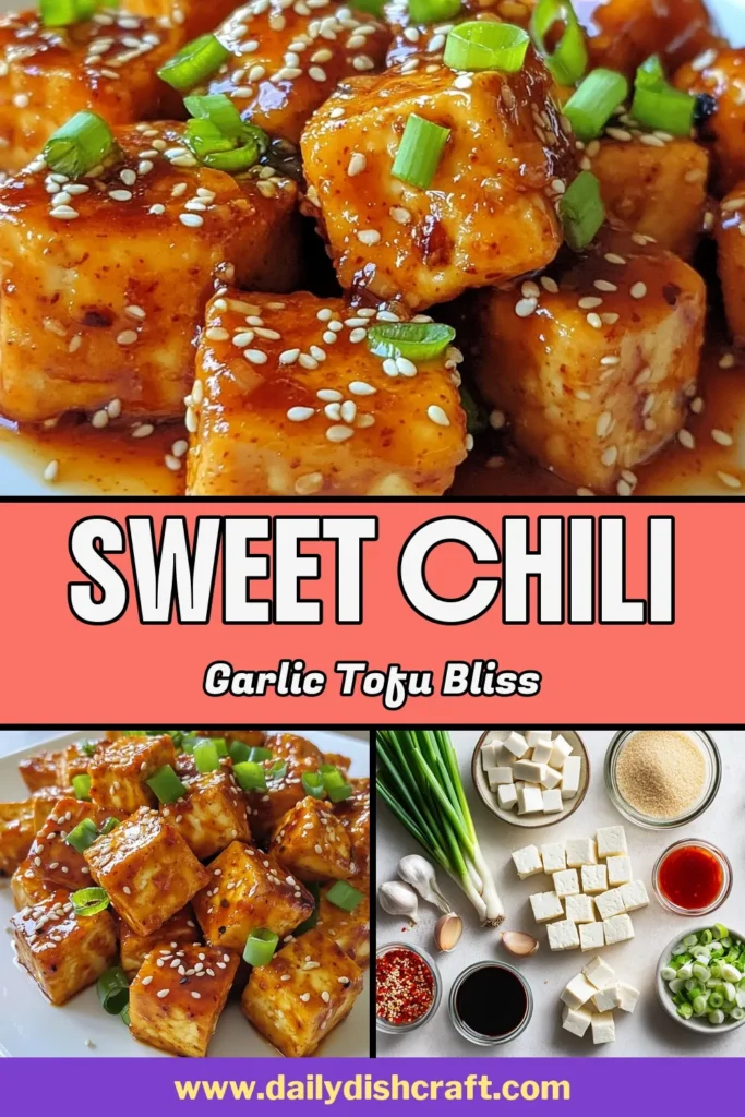 Indulge in this easy tofu stir-fry with our Sweet Chili Garlic Tofu recipe! This crispy tofu recipe pairs perfectly with a savory tofu sauce made from garlic, sweet chili sauce, and more! Perfect for a quick weeknight dinner, this vegan tofu dish is sure to impress your taste buds. Try it today and see how simple it is to create a delicious, healthy meal! Save this recipe for later! #SweetChiliGarlicTofu #CrispyTofuRecipe #VeganTofuDish #EasyTofuStirFry