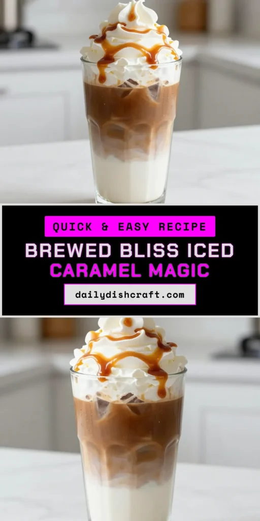 Delight in this easy Iced Caramel Macchiato recipe that brings your favorite coffee shop treat right to your kitchen! This homemade caramel macchiato combines freshly brewed espresso, milk, and luscious caramel sauce for a refreshing iced coffee drink perfect for any time. Whether you're a coffee lover or looking for easy espresso recipes, this coffee dessert will satisfy. Try it today and elevate your coffee experience! #IcedCaramelMacchiato #CoffeeDrinks #HomeBrewedCoffee #EspressoLove