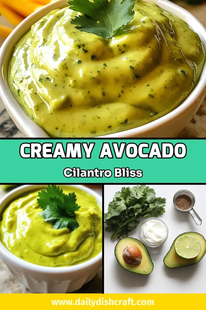 Discover the ultimate creamy avocado cilantro dressing that will elevate your salads! This homemade avocado cream sauce, made with fresh cilantro and Greek yogurt, offers a healthy salad dressing option packed with flavor. Perfect for drizzling over greens or as a dip for veggies, it's a must-try recipe. Enjoy a burst of freshness and zest with every bite! Save this creamy avocado dressing recipe for a delicious twist at your next meal! #AvocadoCilantroDressing #HealthySaladDressing #CilantroYogurtDressing #HomemadeHealthyDressing