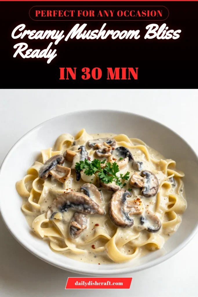 Discover the ultimate creamy mushroom stroganoff recipe that's perfect for a cozy dinner! This vegetarian stroganoff is packed with flavorful mushrooms and rich sour cream mushroom sauce, served over tender egg noodles for a comforting meal. With this easy mushroom pasta recipe, you&rsquo;ll impress family and friends in no time. Try it today and savor every bite! Save this easy recipe for later! #MushroomStroganoff #VegetarianRecipes #PastaLovers #ComfortFood