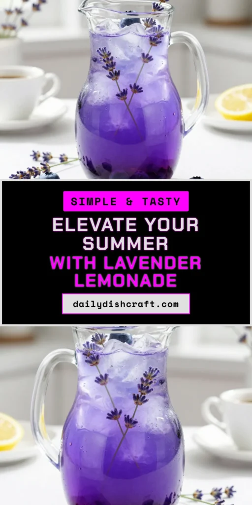 Quench your thirst this summer with a delightful Blueberry Lavender Lemonade! This refreshing summer drink combines the floral notes of our Lavender Lemonade Recipe with homemade lemonade featuring blueberries for a perfect twist. With just a few simple ingredients, you can create a unique floral lemonade that will impress your guests. Cool down and enjoy this vibrant drink! Save this recipe now! #BlueberryLavenderLemonade #RefreshingSummerDrinks #FloralLemonadeRecipe #HomemadeLemonadeWithBlueberries