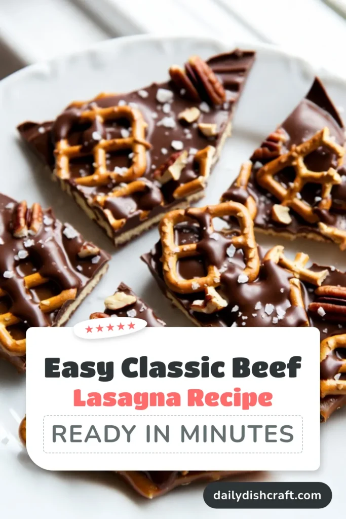 Indulge in this irresistible chocolate caramel pretzel bark, a perfect mix of sweet and salty flavors! This easy pretzel dessert recipe is a delightful no-bake treat that combines crunchy pretzels, creamy homemade caramel, and rich melted chocolate. Ideal for parties or a late-night snack, it's a must-try for any dessert lover. Save this scrumptious sweet and salty bark recipe now and impress your friends and family! #ChocolateCaramelPretzelBark #EasyDessert #NoBakeTreats #SweetAndSaltyBark