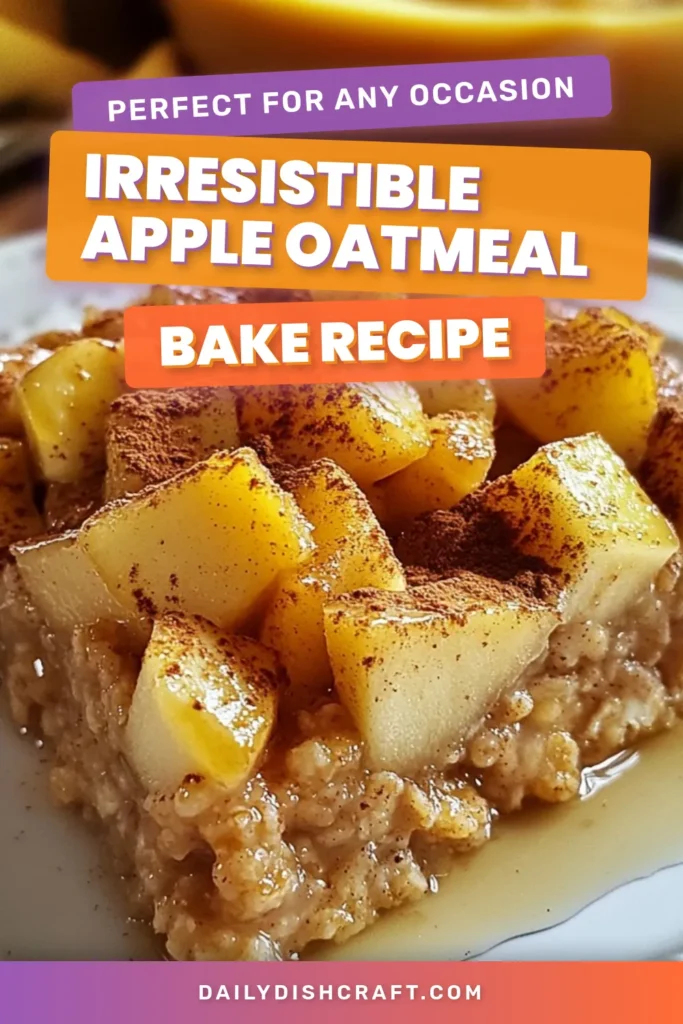 Discover the delightful Apple Cinnamon Oatmeal Bake, a healthy baked oatmeal recipe perfect for breakfast! This oatmeal bake with apples is packed with flavor, easy to prepare, and vegan-friendly. Whether you need quick easy breakfast recipes or meal prep ideas, this recipe will satisfy your cravings. Try it today and enjoy a nutritious, warming start to your day. Save this delicious recipe for later! #HealthyBreakfast #OatmealBake #VeganRecipes #AppleCinnamon