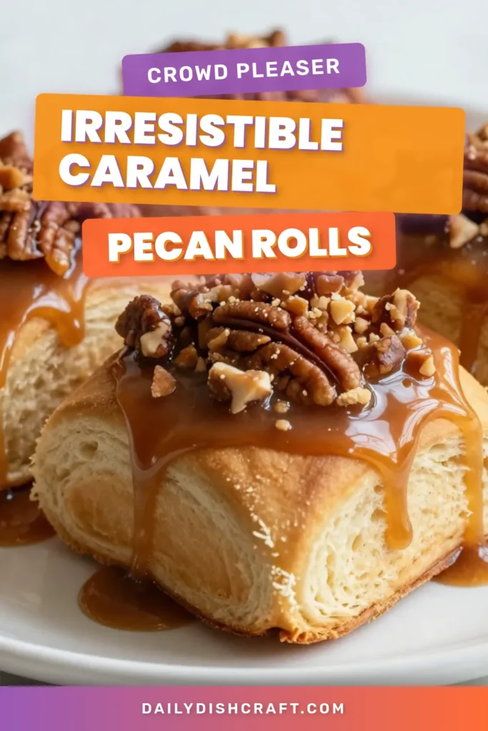 Indulge in the sweetness of these Caramel Pecan Sticky Rolls, the perfect sticky bun recipe for any occasion! This delightful pecan roll recipe combines homemade cinnamon rolls with a rich caramel topping that will leave everyone craving more. Perfect for brunch or dessert, these gooey treats are easy to make and absolutely irresistible. Try this caramel dessert recipe today and share the joy! #CaramelPecanStickyRolls #StickyBunRecipe #PecanRollRecipe #HomemadeCinnamonRolls