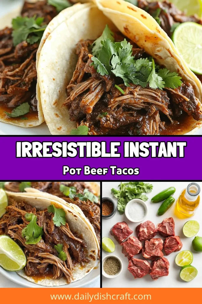 Discover the ultimate beef barbacoa recipe for shredded beef tacos using your Instant Pot! This easy instant pot barbacoa is bursting with flavor, thanks to a unique barbacoa seasoning mix. Perfect for Mexican beef recipes and guaranteed to impress. Ready in just 1 hour and 30 minutes, it&rsquo;s ideal for family gatherings or a cozy night in. Save this recipe for a delicious taco night! #BeefBarbacoa #InstantPotBarbacoa #ShreddedBeefTacos #MexicanBeefRecipes