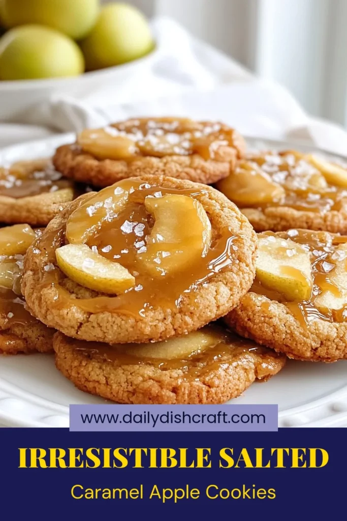 Indulge in the deliciousness of Salted Caramel Apple Pie Cookies! This easy cookie recipe combines the tartness of Granny Smith apples with rich caramel, perfect for fall dessert cravings. With our Caramel Apple Cookies Recipe, you’ll create a cozy treat everyone will love. Ready in just 30 minutes, these cookies are sure to impress at any gathering. Save this recipe and treat yourself today! #SaltedCaramelApplePieCookies #FallDessertCookies #EasyCookieRecipe #GrannySmithAppleCookies