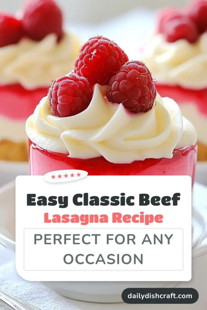 Indulge in these delightful Raspberry Cheesecake Mousse Cups, the perfect no-bake raspberry dessert for summer! This easy cheesecake recipe features creamy raspberry mousse layered over a buttery graham cracker crust. With fresh raspberries and a luscious texture, it's an irresistible treat for any occasion. Discover how to make these mouthwatering mousse cups and impress your guests. Save this delicious recipe today! #RaspberryCheesecakeMousse #NoBakeDessert #EasyCheesecakeRecipe #SummerDessertIdeas