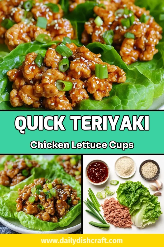 Looking for a quick and healthy dinner idea? Try these delicious teriyaki chicken lettuce wraps! This easy teriyaki wraps recipe features low sodium teriyaki chicken and healthy ground chicken, making it perfect for anyone seeking a nutritious meal. With just 30 minutes of prep, you'll serve up a savory, satisfying dish that everyone will love. Don&rsquo;t forget to save this recipe for later! #TeriyakiChickenLettuceWraps #HealthyEating #DinnerIn30Minutes #EasyRecipes