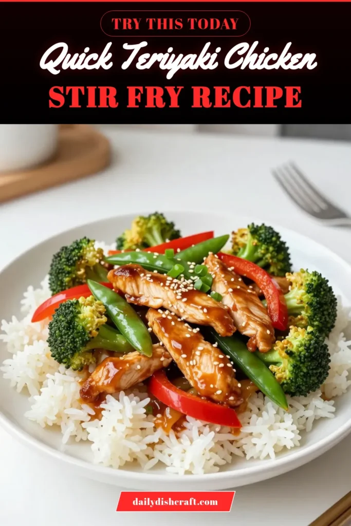 Discover how to make a mouthwatering teriyaki chicken stir fry in just 30 minutes! This easy chicken stir fry recipe features tender chicken, crisp vegetables, and a healthy teriyaki chicken sauce, all served over fluffy jasmine rice stir fry. Perfect for quick dinner ideas that don't compromise on flavor. Try this delicious dish tonight and elevate your weeknight meals! Save this recipe for later! #teriyaki #stirfry #dinnerideas #healthyeating