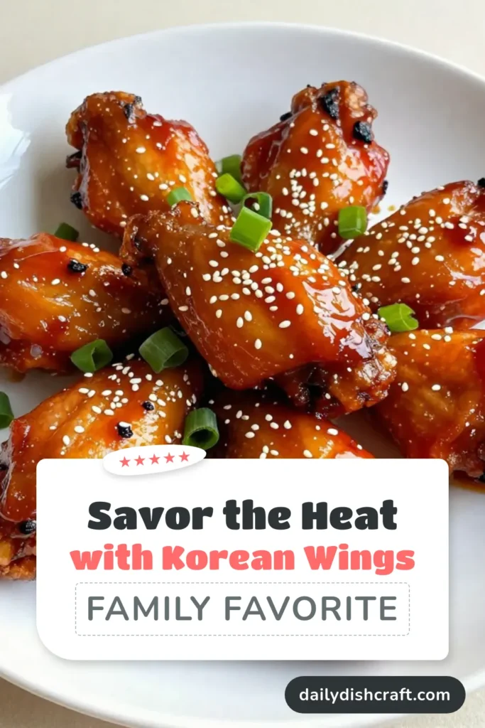 Indulge in these mouthwatering Korean chicken wings with our spicy chicken wings recipe! Marinated in rich gochujang, honey, and savory flavors, these oven-baked chicken wings deliver a perfect balance of sweet and spicy goodness. Ideal for game days or gatherings, these sweet and spicy chicken wings will leave everyone craving more. Try this recipe today and elevate your snack game! #KoreanChickenWings #SpicyChickenWings #OvenBakedWings #GochujangChickenWings