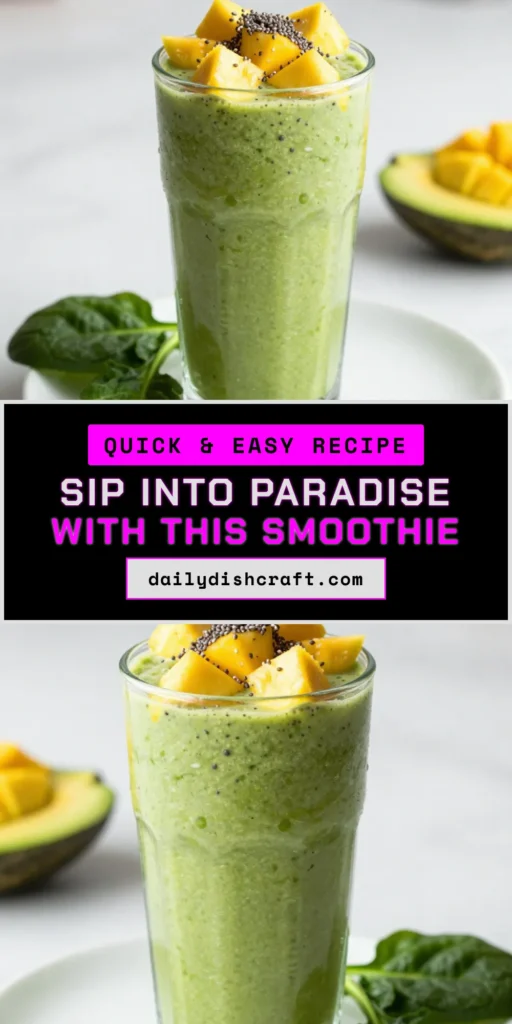 Indulge in the refreshing Tropical Green Smoothie, a healthy smoothie recipe that's perfect for any time of day! Packed with spinach, mango, pineapple, and coconut water, this green smoothie offers amazing spinach smoothie benefits and a delightful flavor. Blend it up for a nutritious treat that will brighten your day. Ready to whip up this delicious mango pineapple smoothie? Get the full recipe now! #TropicalGreenSmoothie #HealthySmoothie #SmoothieRecipes #CoconutWaterSmoothie