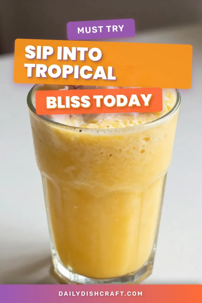 Discover the ultimate tropical smoothie recipe with this delicious Pineapple Coconut Smoothie! Packed with fresh pineapple and a ripe banana, this coconut milk smoothie is a healthy tropical drink that&rsquo;s perfect for any time of day. With Greek yogurt for protein, it&rsquo;s one of the best protein smoothie recipes you'll ever try. Blend these simple ingredients for a refreshing treat! Save this recipe for a taste of paradise! #TropicalSmoothie #HealthyDrinks #SmoothieRecipe #PineappleBananaSmoothie