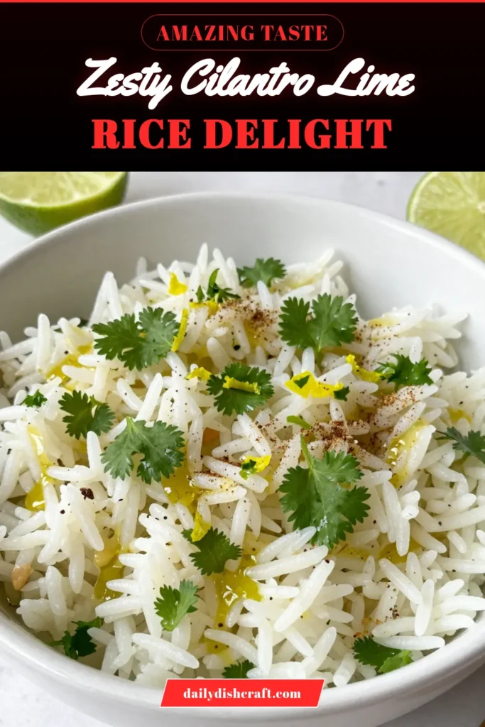 Discover the ultimate cilantro lime rice recipe that elevates any meal! This easy cilantro rice uses vegetable broth for a burst of flavor, making it a perfect lime rice side dish. Enjoy fluffy cilantro lime rice that's both fragrant and delicious, ready in just 30 minutes. Perfect for pairing with your favorite dishes! Don't forget to save this delightful recipe! #CilantroLimeRice #EasyCilantroRice #LimeRiceSideDish #FluffyRiceRecipes