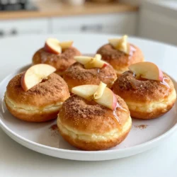 - 1 cup apple cider - 2 tablespoons unsalted butter, melted - 1 large egg - 1/2 cup brown sugar, packed - 1/2 cup granulated sugar - 1 teaspoon vanilla extract - 2 cups all-purpose flour - 1 teaspoon baking powder - 1/2 teaspoon baking soda - 1 teaspoon ground cinnamon - 1/2 teaspoon ground nutmeg - 1/4 teaspoon ground ginger - 1/4 teaspoon salt - 1/2 cup granulated sugar (for coating) - 1 tablespoon ground cinnamon (for coating) You can switch out the brown sugar for coconut sugar if you want a deeper flavor. Use whole wheat flour for a healthier option, but expect a denser donut. If you are dairy-free, swap unsalted butter with coconut oil. You can also use flax eggs instead of a regular egg for a vegan choice. Each baked apple cider donut has around 140 calories. They contain 3 grams of fat and 24 grams of carbs. You will also find about 1 gram of protein in each donut. If you use substitutions, the nutrient values will change. Using whole wheat flour will add fiber. Reducing sugar can lower calories too. {{ingredient_image_2}} Making baked apple cider donuts is simple and fun. First, gather all your ingredients. You need apple cider, butter, eggs, sugars, flour, baking powder, baking soda, spices, and salt. This recipe takes about 20 minutes to prep and 40 minutes total. You will get 12 tasty donuts. 1. Preheat and Prepare: Set your oven to 350&deg;F (175&deg;C). Grease your donut pan well. This will help the donuts pop out easily. 2. Reduce the Cider: Heat the apple cider in a small pot over medium heat. Bring it to a gentle boil. Then, lower the heat and let it simmer for 10-15 minutes. You want it to reduce to about 1/2 cup. This step boosts the flavor. Let it cool a bit after. 3. Mix the Wet Ingredients: In a big bowl, mix the melted butter, egg, brown sugar, granulated sugar, vanilla, and the cooled cider. Whisk until smooth. 4. Prepare the Dry Ingredients: In another bowl, sift together the flour, baking powder, baking soda, cinnamon, nutmeg, ginger, and salt. Sifting makes the flour light and fluffy. 5. Combine Wet and Dry Ingredients: Slowly add the dry mix to the wet mix. Stir gently with a spatula. Stop mixing when it's just combined. A few lumps are okay. 6. Pipe the Batter: Put the batter in a piping bag or a zip-top bag with a corner cut off. Fill each donut cavity halfway with the batter. 7. Bake to Perfection: Place the pan in your oven. Bake for 12-15 minutes. Check if they are done by inserting a toothpick. If it comes out clean, they&rsquo;re ready. 8. Prepare Cinnamon Sugar Coating: While the donuts bake, mix 1/2 cup granulated sugar and 1 tablespoon cinnamon in a shallow bowl. 9. Cooling Down: Let the donuts cool in the pan for 5 minutes. Then, move them to a wire rack to cool completely. 10. Coat the Donuts: While still warm, dip each donut into the cinnamon-sugar mix. Roll them to coat evenly. - Use fresh apple cider for the best taste. - Don&rsquo;t overmix the batter to keep the donuts light. - Experiment with the spice amounts for your preferred flavor. - Serve them with coffee or tea for a perfect fall treat. To achieve light and fluffy donuts, follow these key tips: - Sift Your Flour: Always sift your flour before measuring. This helps to aerate it and adds lightness. - Don't Overmix: When combining wet and dry ingredients, mix gently. Stop as soon as you see no dry flour. Lumpy batter is okay! - Use Room Temperature Ingredients: Ensure your egg and melted butter are at room temperature. This helps the batter mix better and rise. Flavors make these donuts special. Here are a few ways to boost taste: - Reduce the Cider: Simmer apple cider until it thickens. This intensifies the apple flavor and adds sweetness. - Spices Matter: Don&rsquo;t skip the spices! Ground cinnamon, nutmeg, and ginger add warmth and depth. - Quality Vanilla: Use pure vanilla extract for the best flavor. It makes a noticeable difference. Avoid these common pitfalls to ensure success: - Skipping the Grease: Always grease your donut pan well. This prevents sticking and ensures easy removal. - Underbaking: Always check with a toothpick. Donuts should be golden and cooked through. - Forgetting the Coating: Don&rsquo;t skip the cinnamon sugar coating! It adds sweetness and texture that you&rsquo;ll love. Pro Tips Reduce Cider for Intensity: Ensure to simmer the apple cider until it's reduced to half. This concentration enhances the flavor of your donuts, making them taste rich and delicious. Avoid Overmixing: When combining wet and dry ingredients, mix just until combined. Overmixing can lead to dense donuts, so keep the batter slightly lumpy for a light texture. Use a Piping Bag: For easy and mess-free filling of the donut pan, use a piping bag or a zip-top bag with a corner snipped off. This helps you achieve uniform donut shapes. Coat While Warm: Dip the warm donuts into the cinnamon-sugar mixture immediately after cooling. This allows the sugar to adhere better, creating a delightful sweet crust. {{image_4}} You can mix up the flavor of your baked apple cider donuts easily. Here are some tasty ideas: - Maple: Replace some sugar with maple syrup. This adds a warm, sweet taste. - Pumpkin Spice: Add pumpkin puree and a bit of pumpkin spice. This gives a cozy fall flavor. - Chocolate: Stir in cocoa powder or mini chocolate chips for a sweet twist. This makes the donuts richer. If you need gluten-free donuts, use a gluten-free flour blend. Look for one that can be swapped cup for cup with regular flour. Make sure to check the baking powder too. Some contain gluten. This way, everyone can enjoy these treats. You can enhance your donuts with fun add-ins. Here are some suggestions: - Nuts: Chopped walnuts or pecans add a nice crunch. Mix them into the batter before baking. - Dried Fruits: Try adding raisins or dried cranberries. They bring extra sweetness and chewiness. - Fresh Apples: Small chunks of fresh apples can add moisture and a fruity bite. Just be sure to chop them finely. These variations make your baked apple cider donuts special. Enjoy experimenting with flavors and textures! To keep your baked apple cider donuts fresh, store them in an airtight container. This helps to lock in moisture. Place a paper towel at the bottom of the container to absorb any extra moisture. You can store them at room temperature for about three days. For longer storage, the fridge is a good option. Just remember, the colder air can sometimes dry them out. Freezing is a great way to keep donuts for later. First, let the donuts cool completely. Then, wrap each donut tightly in plastic wrap. Afterward, place them in a freezer-safe bag or container. They will stay fresh for up to three months. When you&rsquo;re ready to enjoy, just thaw at room temperature. To bring your donuts back to life, reheat them in the oven. Preheat the oven to 350&deg;F (175&deg;C). Place the donuts on a baking sheet for about 5-10 minutes. This warms them and makes them soft again. You can also microwave them for 10-15 seconds if you want a quick fix. Just be careful not to overheat them, or they may get tough. Yes, you can use apple juice. However, apple cider gives a richer flavor. Cider has a deeper taste from the whole apple. If you opt for juice, choose a 100% pure version. This will help you get the best flavor. To check if the donuts are done, use a toothpick. Insert it into the center of a donut. If it comes out clean, your donuts are ready. The edges should also look firm and slightly golden. Remember, overbaking can make them dry. You can get creative with toppings! Here are some ideas: - Glaze made from powdered sugar and apple cider - Chopped nuts like walnuts or pecans - Shredded coconut - Drizzled caramel sauce - Fresh apple slices for garnish These add fun flavors and textures to your donuts. Enjoy mixing and matching! In this blog post, I shared how to make delicious baked apple cider donuts. We covered the key ingredients and offered fun substitutions for those with dietary needs. I explained step-by-step how to prepare, bake, and ensure your donuts come out light and fluffy. I included tips for flavor twists and essential storage advice. Finally, I answered common questions about baking these tasty treats. Enjoy making your donuts, share them with friends, and try different flavors! Happy baking!