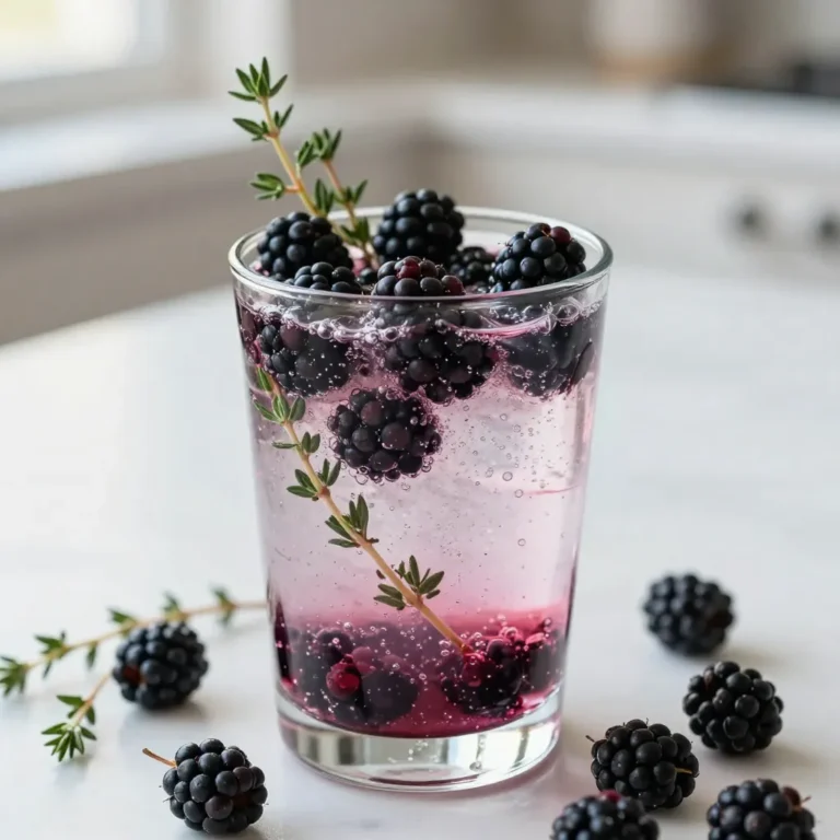 - 1 cup fresh blackberries - 1 tablespoon fresh thyme leaves - 2 tablespoons honey or agave syrup - 1 cup sparkling water - 1 tablespoon freshly squeezed lemon juice - Ice cubes - Additional fresh blackberries for garnish The key to a great blackberry thyme mocktail is using fresh ingredients. You want ripe blackberries to get the best flavor. Look for berries that are deep purple and plump. Fresh thyme adds a lovely herbal note that balances the sweetness of the drink. Honey or agave syrup will sweeten your mocktail. Adjust the amount based on how sweet you like your drinks. Fresh lemon juice adds a bright zing. It cuts through the sweetness and makes the mocktail refreshing. Don't forget the ice cubes! They keep your drink cold and refreshing. Finally, have extra blackberries on hand for garnish. They make your drink look beautiful and inviting. {{ingredient_image_2}} Start by getting your blackberries and thyme ready. In a cocktail shaker, place 1 cup of fresh blackberries along with 1 tablespoon of fresh thyme leaves. Use a muddler or the back of a spoon to gently crush them. This helps the blackberries release their juice and the thyme share its scent. Aim for a juicy mix that smells great. Next, add 2 tablespoons of honey or agave syrup to your shaker. You can adjust this to your taste. Then, add 1 tablespoon of freshly squeezed lemon juice. Muddle the mix again for about 30 seconds. This step blends the flavors well and brings out the sweetness. Now it's time to chill your mocktail. Fill the shaker with ice cubes to keep it cool. Then, pour in 1 cup of chilled sparkling water. Close the shaker tightly. Gently shake it to mix everything without losing the fizz. This step is key for a refreshing drink. Once mixed, it's time to serve. Strain the blackberry-thyme mixture into a tall glass filled with ice. Make sure to leave behind any solid bits for a smooth drink. For the final touch, garnish your mocktail. Add a sprig of fresh thyme and a few whole blackberries on top. This not only looks great but also adds extra flavor. Enjoy your delightful blackberry thyme mocktail! To get the best flavor from your mocktail, focus on muddling. Muddling means gently crushing blackberries and thyme. Use a muddler or the back of a spoon. Press down lightly until the blackberries are juicy. This step brings out the natural taste and smell. For sweetness, you can adjust honey or agave syrup. Start with two tablespoons. Taste it after mixing. If you like it sweeter, add a bit more. Always remember, the best drink suits your taste. When serving your blackberry thyme mocktail, choose tall glasses. These glasses show off the drink's color. They also allow for plenty of ice. This keeps your drink cold and refreshing. Pair your mocktail with light snacks. Cheese, crackers, or fresh fruit work well. They complement the fruity flavors. This makes your gathering even more enjoyable. Pro Tips Choose Ripe Blackberries: Select plump, dark blackberries for the best flavor and sweetness. Avoid any that are mushy or overly soft. Fresh Thyme is Key: Use fresh thyme leaves instead of dried for a more vibrant and aromatic experience in your mocktail. Adjust Sweetness: Taste the mixture before straining and feel free to add more honey or agave if you prefer a sweeter drink. Presentation Matters: For a stunning presentation, use clear glasses and garnish generously with thyme and blackberries to showcase the beautiful colors. {{image_4}} You can switch up the sweetener in your mocktail. Maple syrup or stevia are great options. Maple syrup adds a rich flavor. It blends well with the blackberries. Stevia gives you sweetness without the extra calories. Just mix in a little at a time. Taste as you go to find your perfect sweetness. Want to get creative? Add other herbs or fruits to your drink. Mint is a fresh choice. It pairs well with blackberries and thyme. Simply muddle a few mint leaves with the blackberries. You can also infuse your mocktail with raspberries. They add a tart taste that complements the blackberries. Just mash them in like you do with blackberries. These simple changes bring new flavors to your mocktail. To keep your leftover mocktail mixture, pour it into an airtight container. This helps preserve its flavor. Store it in the fridge. It stays fresh for about two days. However, the longer it sits, the less bubbly it becomes. For the ingredients, fresh blackberries last about three days in the fridge. Keep them dry and in a breathable bag. Fresh thyme can last up to a week. Wrap it in a damp paper towel and place it in a plastic bag. You can make this mocktail ahead of time. Just prepare the blackberry and thyme mixture without adding the sparkling water. Store it in the fridge. It keeps well for one day. When you’re ready to serve, add the sparkling water and ice. If you prefer, store the ingredients separately. This way, the flavors stay fresh. Mix them right before serving for the best taste and fizz. Can I use frozen blackberries? Yes, you can use frozen blackberries. They work well when fresh ones are not available. Just thaw them before muddling. This will help release their juice and flavor. I find that frozen blackberries can be just as tasty, especially in a mocktail. How can I make this non-sweet? To make this mocktail non-sweet, skip the honey or agave syrup. You can also use less lemon juice for a more balanced taste. If you want some flavor without sweetness, add extra thyme or lemon zest. This will give you a refreshing drink without the sugar. What sparkling water should I use? Choose sparkling water that you enjoy. Any brand will do, but I prefer plain sparkling water. You can also use flavored sparkling water for extra taste. Just make sure it’s not too sweet, so it doesn’t overpower the blackberries and thyme. This blog post showed you how to make a refreshing blackberry thyme mocktail. You learned about choosing fresh ingredients, mixing techniques, and creative variations. Each step helps you enjoy full flavors even with simple tweaks. As you make your mocktail, remember to experiment. Adjust sweetness to fit your taste. Enjoy this drink on warm days or with snacks. Every sip should feel special and satisfying!
