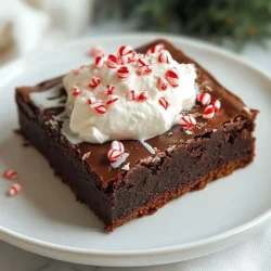 To make delicious peppermint mocha brownies, gather these simple ingredients: - 1 cup unsalted butter, melted - 2 cups granulated sugar - 4 large eggs - 1 teaspoon vanilla extract - 1/2 teaspoon peppermint extract - 1 cup all-purpose flour - 1/2 cup unsweetened cocoa powder - 1/2 teaspoon baking powder - 1/4 teaspoon salt - 1/2 cup dark chocolate chips - 1/4 cup crushed peppermint candies (for topping) - Optional: Whipped cream for serving These ingredients work together to create rich, fudgy brownies with a refreshing mint twist. The melted butter and sugar form a smooth base. The eggs add moisture and help the brownies rise. Vanilla and peppermint extracts give the perfect flavor. The dry ingredients, like flour and cocoa, provide structure and depth. Dark chocolate chips bring extra richness. Finally, crushed peppermint candies on top add a festive crunch. You can even serve them with whipped cream for a treat to remember! {{ingredient_image_2}} Start by preheating your oven to 350&deg;F (175&deg;C). This step is key for even baking. Next, take a 9x13 inch baking pan. Lightly grease it or use parchment paper. This will help lift the brownies out easily later on. In a large mixing bowl, mix 1 cup of melted unsalted butter with 2 cups of granulated sugar. Use a whisk or spatula to blend until it looks smooth and shiny. Then, add 4 large eggs, one at a time. Make sure to mix well after each egg. Finally, stir in 1 teaspoon of vanilla extract and 1/2 teaspoon of peppermint extract. This gives your brownies a lovely flavor. In a separate bowl, sift together 1 cup of all-purpose flour, 1/2 cup of unsweetened cocoa powder, 1/2 teaspoon of baking powder, and 1/4 teaspoon of salt. Mixing these dry ingredients helps to get rid of lumps. Slowly add this mix to the wet ingredients. Fold gently. It&rsquo;s okay if some lumps remain; don&rsquo;t overmix. Now, take 1/2 cup of dark chocolate chips and fold them into the batter. Make sure they are spread evenly. This adds extra chocolatey goodness to your brownies. Pour the brownie batter into your prepared baking pan. Use a spatula to spread it evenly. Place the pan in the preheated oven. Bake for 25-30 minutes. When done, a toothpick should come out with a few moist crumbs, not wet batter. After baking, let the brownies cool in the pan for about 15 minutes. Once cooled, sprinkle 1/4 cup of crushed peppermint candies on top. This adds a festive crunch and flavor. Cut the brownies into squares. For a tasty treat, serve them with a dollop of whipped cream. Enjoy your peppermint mocha brownies! To get fudgy brownies, you need to balance your ingredients. Use less flour than you think. The key is to mix the batter just enough. Overmixing makes them cake-like. Stir gently until you see no dry flour. Remember, some lumps are okay! You can change the mint flavor to fit your taste. If you want a stronger mint taste, add a bit more peppermint extract. Start with an extra 1/4 teaspoon. For a lighter touch, cut the peppermint extract in half. You can even try using mint chocolate chips instead of dark ones! Using high-quality ingredients makes a big difference. Choose real unsweetened cocoa powder, not mixes. Look for butter with a high fat content for creaminess. Using dark chocolate chips adds rich flavor. Fresh peppermint candies will make your brownies pop with color and taste! Pro Tips Use Room Temperature Ingredients: Allow your eggs and butter to come to room temperature before mixing them. This helps create a smoother batter and better texture in your brownies. Don&rsquo;t Overmix the Batter: When combining the dry and wet ingredients, mix just until incorporated. Overmixing can lead to dense and tough brownies. Check for Doneness: To avoid overbaking, start checking your brownies a few minutes before the recommended baking time. A toothpick should come out with a few moist crumbs for perfectly fudgy brownies. Use Quality Chocolate: Opt for high-quality dark chocolate chips for a richer flavor. The quality of the chocolate can significantly enhance the taste of your brownies. {{image_4}} You can still enjoy peppermint mocha brownies if you need a gluten-free option. To make them, swap the all-purpose flour for a gluten-free flour blend. Look for one that works well in baked goods. Also, check the baking powder to ensure it is gluten-free. This simple change keeps brownies tasty and gluten-free. Nuts add great crunch and flavor to brownies. You can mix in 1/2 cup of walnuts or pecans. Simply fold them into the batter with the chocolate chips. Other tasty mix-ins include white chocolate chips, caramel bits, or even dried cherries. Get creative! The options let you make brownies unique to your taste. Brownies are perfect for sharing, especially during the holidays. Serve them warm with whipped cream on top. A drizzle of chocolate sauce adds extra sweetness. Pair your brownies with a hot drink, like peppermint hot cocoa or coffee. You can also enjoy them with a scoop of vanilla ice cream for a fun dessert twist. To keep your peppermint mocha brownies fresh, store them in an airtight container. Place a piece of wax paper between layers to prevent sticking. If you want to keep them for a longer time, wrap them in plastic wrap. This extra layer will help seal in moisture. Always store brownies at room temperature to maintain their soft texture. When stored properly, peppermint mocha brownies can last for about 5 to 7 days. After this time, they may start to lose their freshness. If you want to keep them longer, consider freezing them. Frozen brownies can last for up to 3 months. Just make sure to thaw them in the fridge before serving. When you&rsquo;re ready to enjoy your brownies again, you can gently reheat them. Place a brownie on a microwave-safe plate. Heat it in the microwave for 10 to 15 seconds. This will warm it up nicely without drying it out. You can also serve them cold, topped with whipped cream, for a tasty treat. Enjoy your delicious brownies anytime! Yes, you can make these brownies ahead of time. Bake them, let them cool, and store them in an airtight container. They stay fresh for about three days at room temperature. You can also freeze them for up to three months. Just wrap them well in plastic wrap and then in foil. When you're ready to enjoy them, thaw at room temperature. If you lack peppermint extract, don't worry! You can use mint extract as a substitute. It adds a similar flavor. You can also try using a bit of crushed peppermint candies mixed into the batter. This method will give the brownies a nice minty crunch without needing extract. Just use about 1 tablespoon of crushed candies instead. To reduce the sweetness, you can cut back on the sugar. Try using 1 and 1/2 cups of sugar instead of 2 cups. You can also use dark chocolate chips that have a higher cocoa content. This change will balance the sweetness. Adding a pinch of salt can also help enhance the flavors and reduce the overall sweetness. In this blog post, I shared a simple recipe for Peppermint Mocha Brownies. We explored the right ingredients, step-by-step instructions, and valuable tips. I also discussed variations and storage tips. These brownies are a fun treat perfect for any gathering. Enjoy baking them and customizing your flavors. With the right ingredients and techniques, you can make your brownies a delicious success. Happy baking!