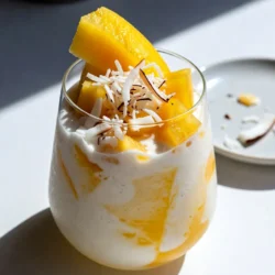To make a Coconut Pineapple Smoothie, gather these simple ingredients: - 1 cup fresh pineapple chunks - 1 cup coconut milk or unsweetened coconut yogurt - 1 frozen banana - 1 tablespoon honey or agave syrup - 2 tablespoons unsweetened shredded coconut - 1/2 teaspoon pure vanilla extract - Ice cubes (optional) These ingredients blend together to create a creamy, refreshing drink. Fresh pineapple gives a bright flavor. Coconut milk adds richness, while the frozen banana brings natural sweetness. You can adjust the honey based on how sweet you want your smoothie. Unsweetened shredded coconut enhances the texture and flavor. The vanilla extract ties it all together, making each sip a delightful experience. Lastly, ice cubes can make your smoothie even colder and thicker. Enjoy the tropical vibes as you prepare this treat! {{ingredient_image_2}} - Step 1: Combine ingredients in a blender Start by adding the chilled pineapple chunks, coconut milk or yogurt, and the frozen banana into your blender. Add one tablespoon of honey or agave syrup for sweetness. Now, toss in the shredded coconut and vanilla extract. - Step 2: Blend until smooth and creamy Blend everything on high speed. You want it to be smooth and creamy. Keep blending until no chunks are left. If you want it colder, add ice cubes now. - Step 3: Adjust sweetness if desired After blending, taste your smoothie. If you want it sweeter, drizzle in more honey or agave syrup. Blend briefly to mix it in. - Step 4: Pour and garnish Pour your vibrant smoothie into chilled glasses. Finish by sprinkling extra shredded coconut on top. This adds a nice texture and makes it look pretty. Enjoy your refreshing drink! To get the best texture for your Coconut Pineapple Smoothie, focus on blending. Start with your pineapple and coconut milk. Blend these first to ensure a smooth base. Add the frozen banana next. It gives the smoothie a creamy feel. If you want it thicker, add more frozen fruit or ice. I recommend using a high-speed blender. They work best for smoothies. If you have a regular blender, just blend longer. Keep checking the texture. You want it smooth and creamy, not chunky. You can change the sweetness to fit your taste. Start with one tablespoon of honey or agave syrup. Blend, then taste. If you want it sweeter, add more and blend again. Feel free to swap or add ingredients. Try using mango instead of pineapple for a new flavor. You can mix in spinach or kale for a health boost. It keeps the smoothie green but adds nutrients. Just remember, balance the flavors so it still tastes great! Pro Tips Use Frozen Fruits: For an extra creamy texture, consider using frozen pineapple chunks instead of fresh ones; this will also keep your smoothie colder without needing too much ice. Adjust Sweetness: Taste your smoothie before serving; depending on your preference and the sweetness of the fruits, you might want to add more honey or agave syrup. Garnish Creatively: Enhance the visual appeal by garnishing with not just shredded coconut, but also a slice of fresh pineapple or a sprig of mint to make it look even more inviting. Blend Thoroughly: Ensure all ingredients are fully blended to avoid any chunks; this will give your smoothie a smooth and creamy consistency that everyone will love. {{image_4}} You can make your Coconut Pineapple Smoothie even better! Adding other tropical fruits can enhance the taste. Try mango, papaya, or kiwi. These fruits add natural sweetness and fun flavors. You can also sneak in greens for a healthy boost. Spinach and kale work well without changing the taste. Just add a handful to your blender. You will get vitamins and minerals, making your drink more nutritious. Want to make your smoothie a meal? Adding protein is a great idea. You can use protein powder, like whey or plant-based options. Just one scoop can help keep you full longer. You can also add Greek yogurt or nut butter. These options give a creamy texture and extra protein. This way, your smoothie can be a tasty meal replacement, perfect for breakfast or lunch. To keep your smoothie fresh, store it in the fridge. Use an airtight container. It will last about one day. If you notice separation, give it a gentle stir before drinking. For longer storage, consider freezing it. Pour the leftover smoothie into ice cube trays. Once frozen, transfer the cubes to a freezer bag. This way, you can enjoy smoothie bites or blend them later. Drink your coconut pineapple smoothie within one day for the best taste. The flavors change over time. If you have leftovers, reblending is simple. Just add a splash of coconut milk or water. Blend until smooth again. This helps restore its creamy texture. Enjoy your tropical treat! How can I make a vegan version of this smoothie? You can easily make a vegan version. Just use coconut yogurt instead of regular yogurt. Coconut milk is already vegan, so keep that. If you want it sweeter, choose agave syrup instead of honey. What can I substitute for coconut milk? If you don&rsquo;t have coconut milk, use almond milk or soy milk. These options work well and still keep it creamy. You can also try oat milk for a similar taste. Can I use fresh bananas instead of frozen? Yes, you can use fresh bananas. However, frozen bananas make the smoothie creamier and colder. If using fresh, add ice cubes for that chilled texture. This blog post shows you how to make a tasty smoothie with fresh fruit and coconut. You learned the best steps to blend, customize, and store your drink for later. In my final thoughts, remember to play with flavors and add your favorite fruits. Making this smoothie is easy and fun. Enjoy a healthy treat that fits your taste!