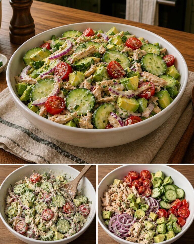 Easy Chicken and Avocado Salad with Creamy Yogurt Dressing